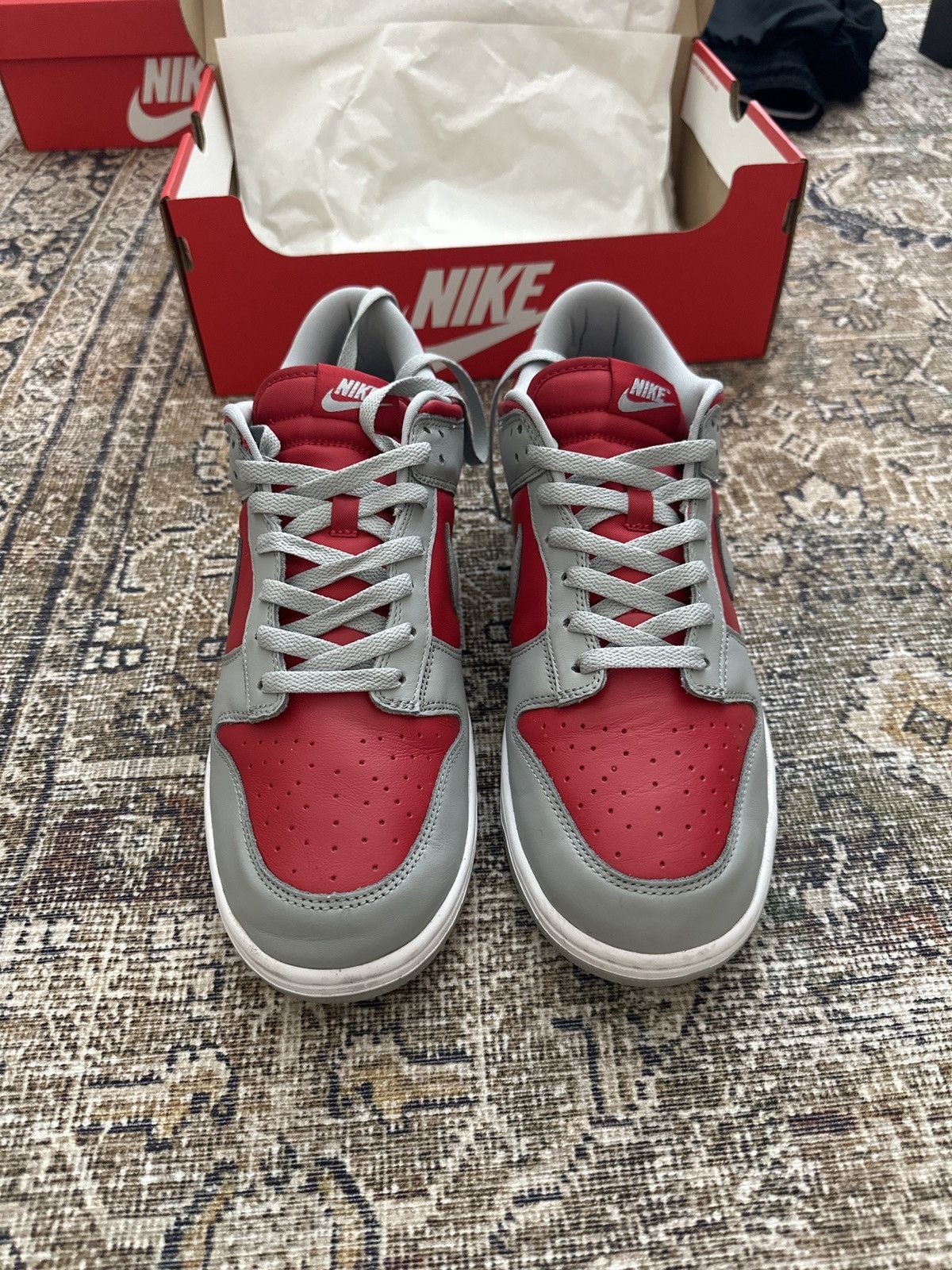 Nike ULTRAMAN Dunk “varsity red” x “silver” Size US 12 / EU 45 - 7 Thumbnail