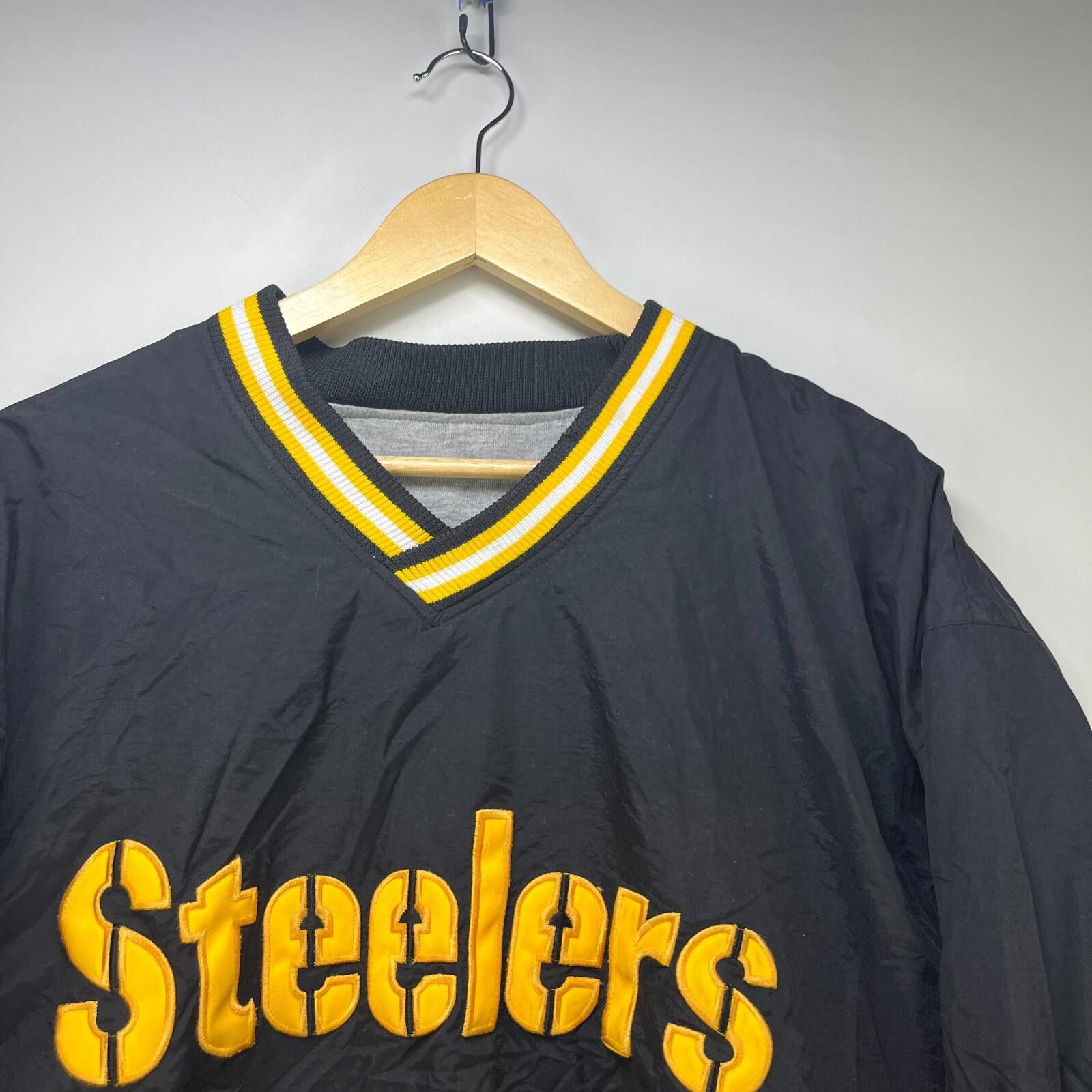 Starter Vintage 90s Starter Pittsburgh Steelers Pullover Jacket Size ONE SIZE - 2 Thumbnail