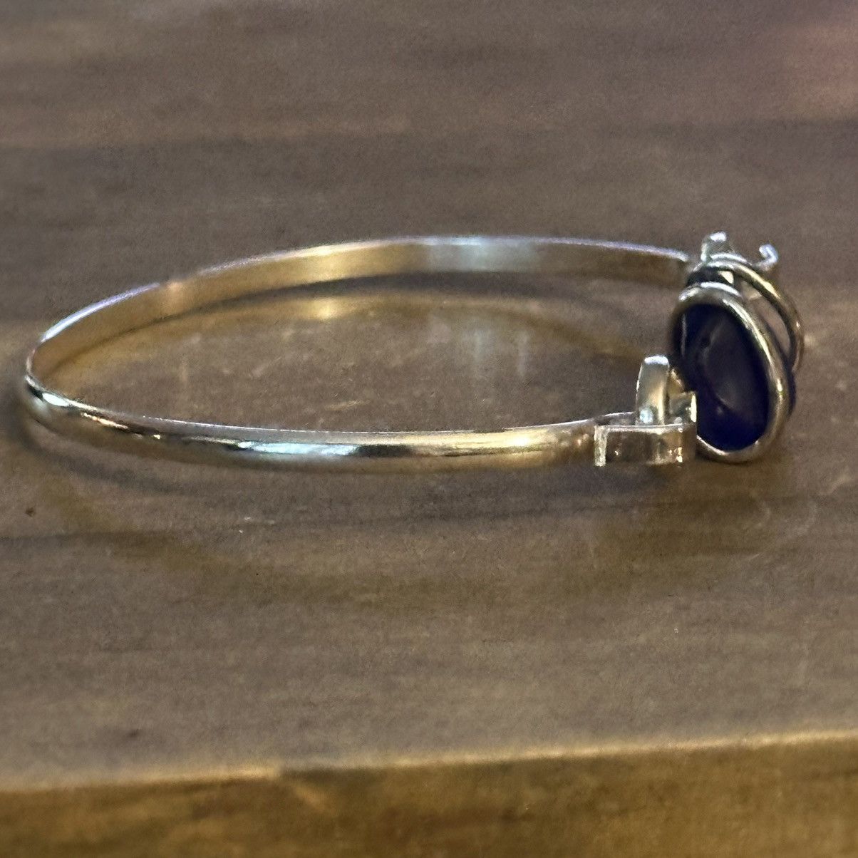 Other Blue sea glass hinged bangle bracelet Size ONE SIZE - 5 Thumbnail