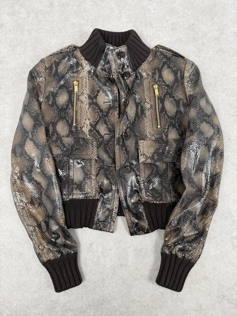 Gucci SS2009 Gucci Madonna Python Leather Jacket by Frida Giannini Size XS / US 0-2 / IT 36-38 - 5 Thumbnail