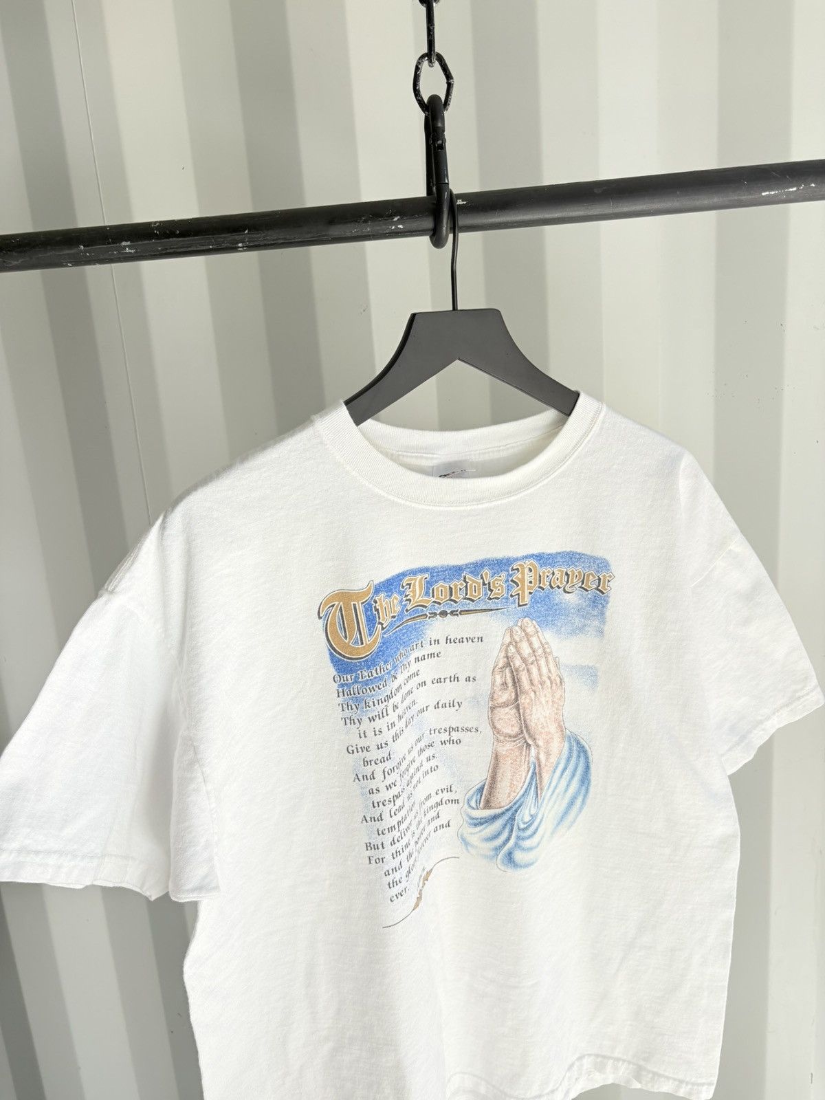 Vintage Vintage Lords Prayer Shirt Jesus Faded Distressed Grunge Size US XL / EU 56 / 4 - 1 Thumbnail
