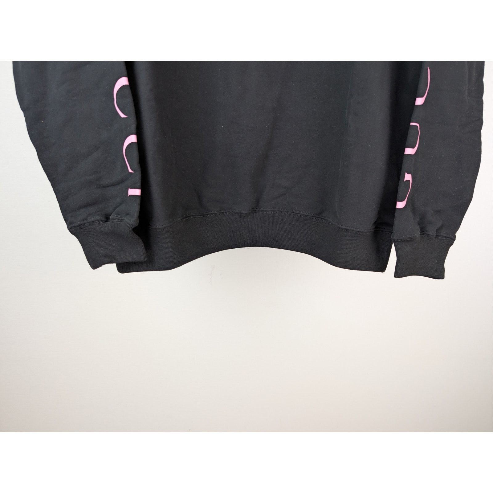 Gucci o1rshd1 Printed Logo Cotton Sweatshirt in Black / Light Pink Size US L / EU 52-54 / 3 - 5 Thumbnail