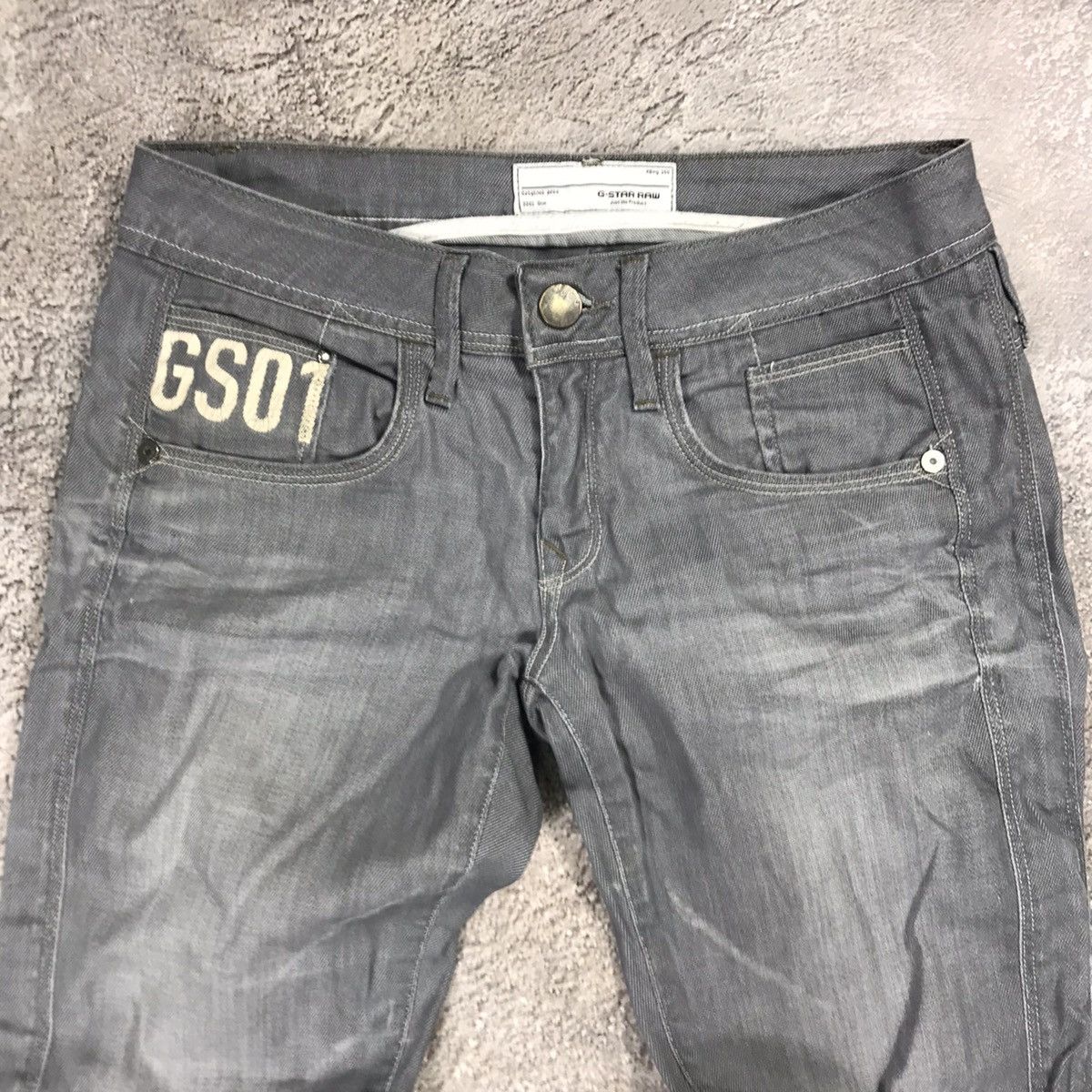 Vintage Vintage G Star Distressed Low Rise Flared Jeans Skate Y2K 29 Size US 29 - 4 Thumbnail