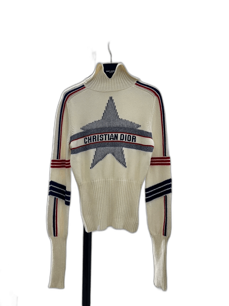 Dior Dior Lucky Star Knit Long Sleeve Sweater-2506 Size L / US 10 / IT 46 - 1 Thumbnail