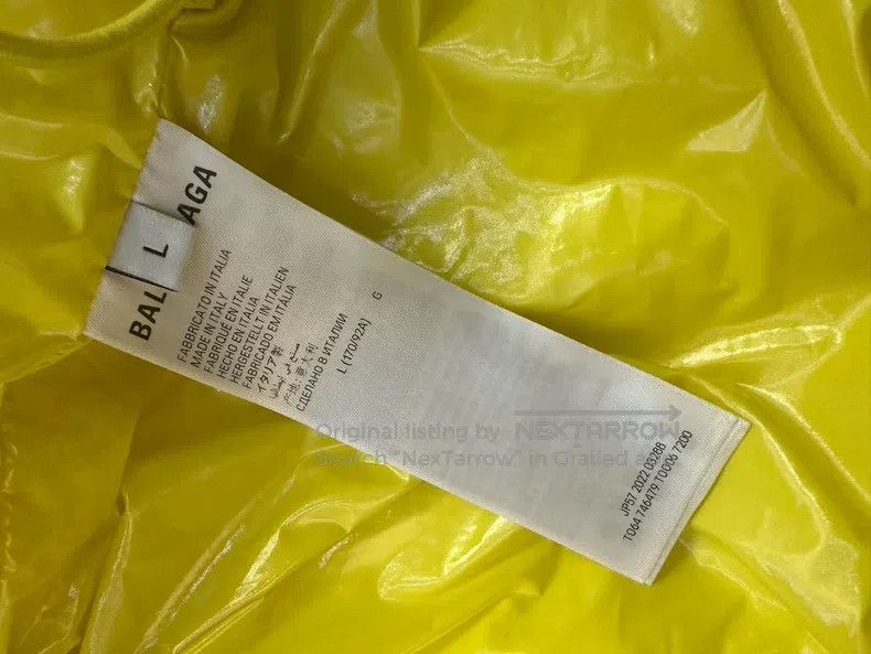 Balenciaga Balenciaga Bright Yellow Slim Fit Down Jacket Size L / US 10 / IT 46 - 4 Thumbnail