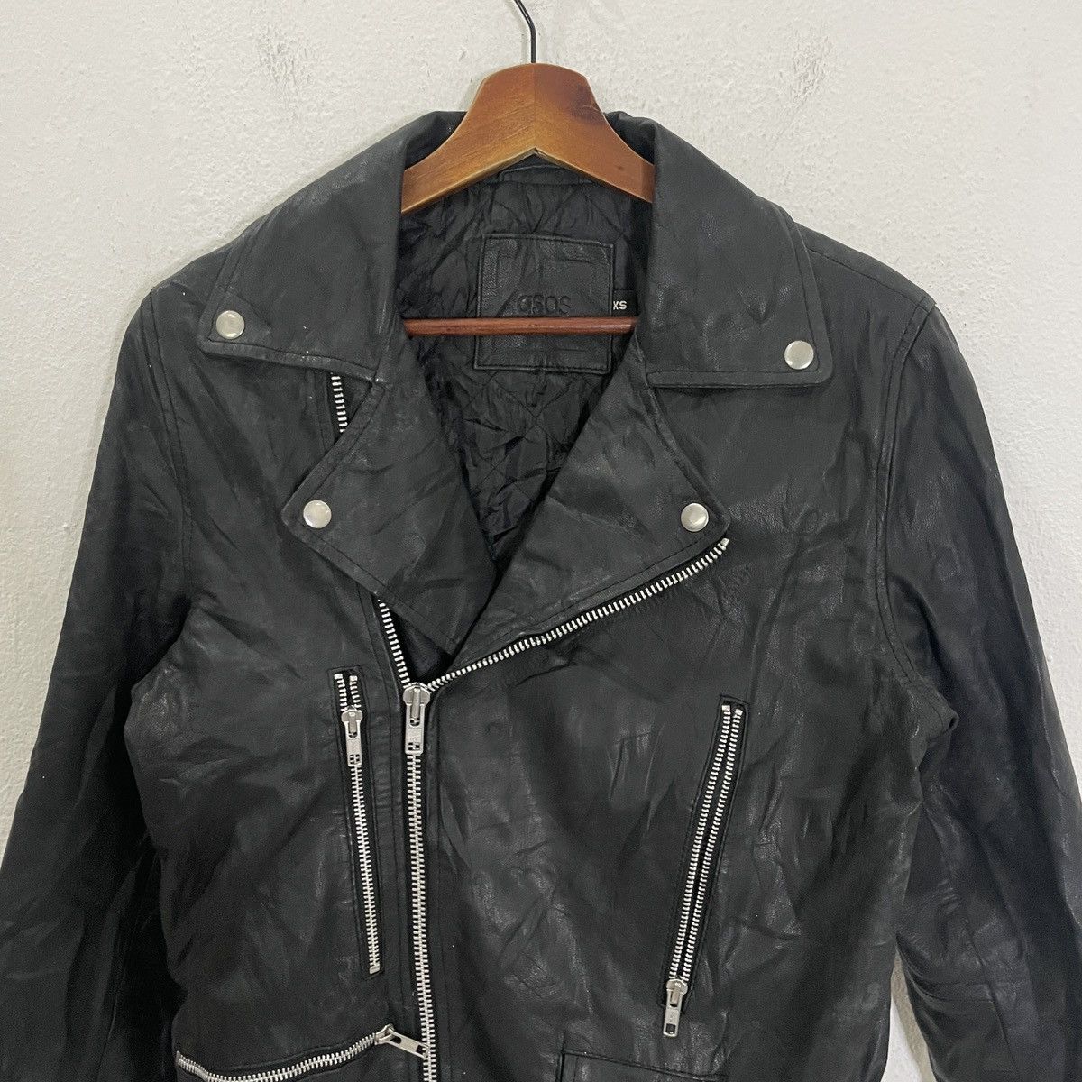 Japanese Brand Vintage Asos Leather Bikers Jacket Size US S / EU 44-46 / 1 - 4 Thumbnail