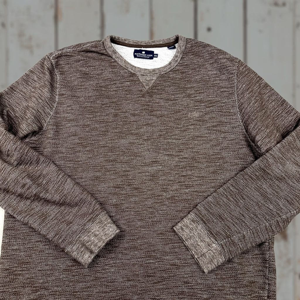 Southern Tide VINTAGE Southern Tide Sweater Men 2XL Brown Heather Crewneck Pullover Knit Logo XXL Size US XXL / EU 58 / 5 - 1 Thumbnail