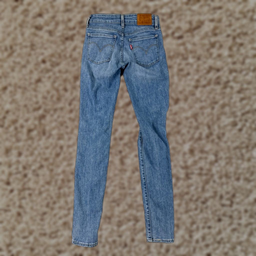 Levi's Levi's Jeans Womens 24 Blue Denim Levi'S 710 Skinny Distressed Premium Pants Modern Retro Vintage No Size 42" / US 20 - 1 Thumbnail