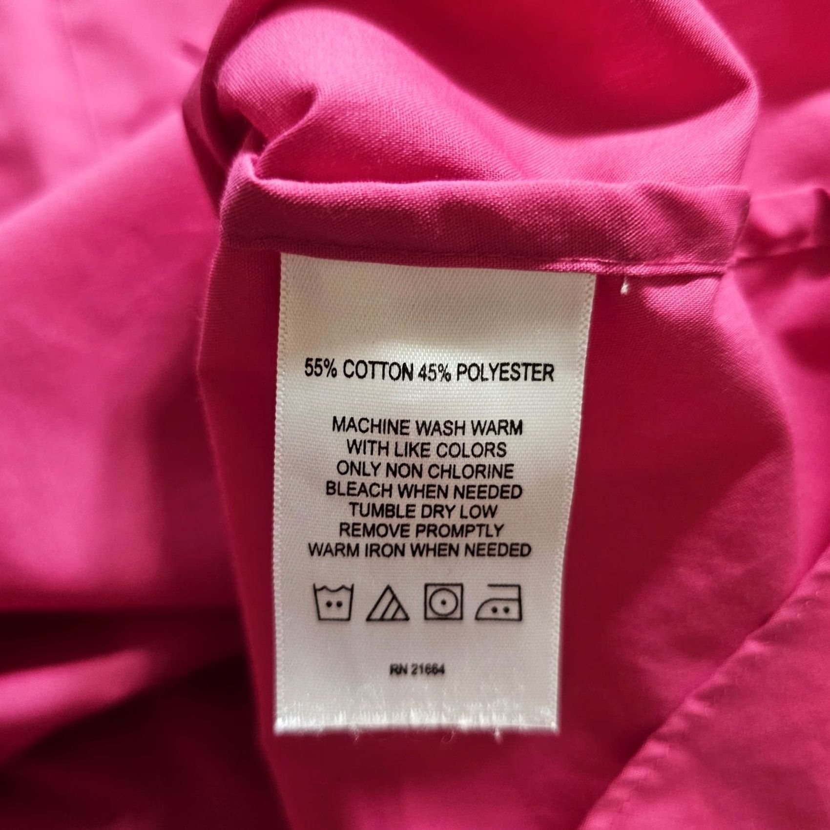 Vintage Foxcroft Top Shirt Womens 18 Pink Long Sleeve Button Wrinkle Free Career Basic XS? Size XXL / US 16-18 / IT 52-54 - 7 Thumbnail