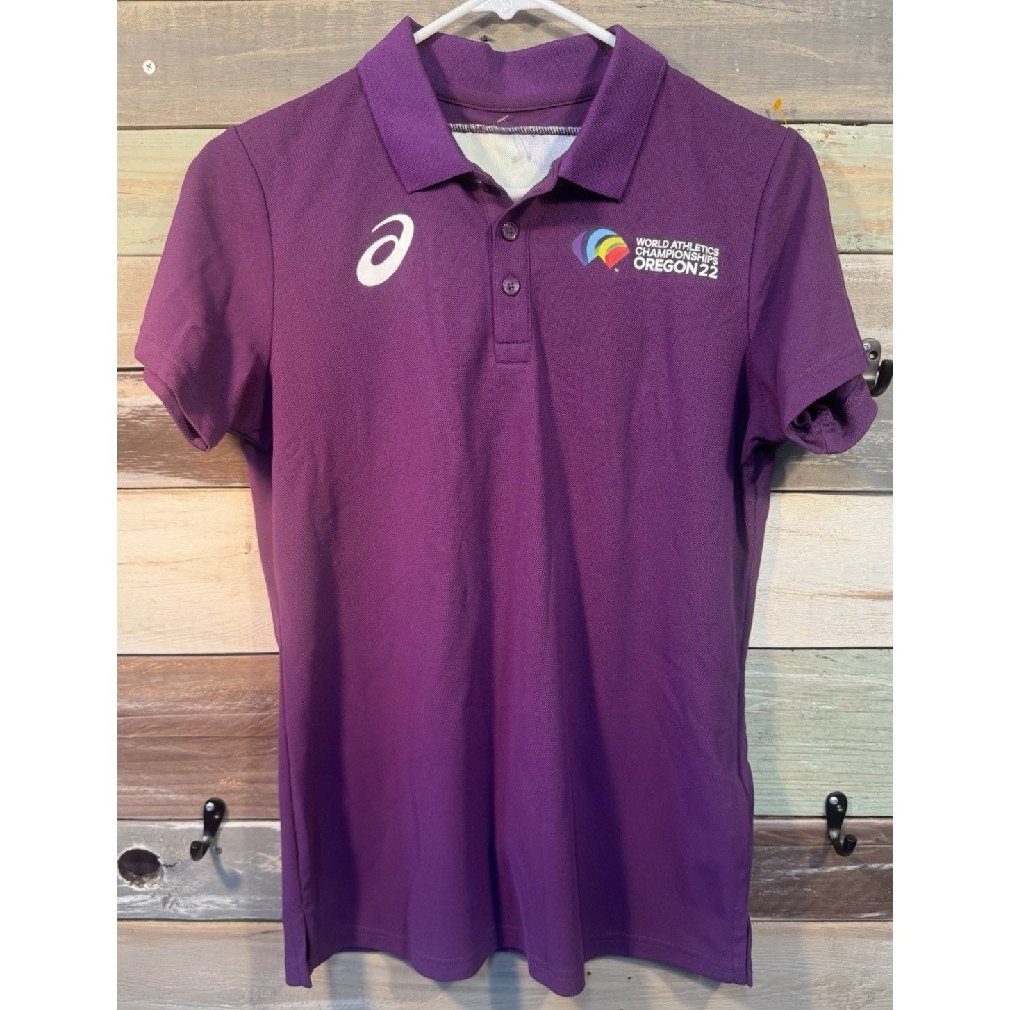 Asics ASICS Purple World Athletics Championships Oregon 22 Polo Wo Size US S / EU 44-46 / 1 - 9 Thumbnail