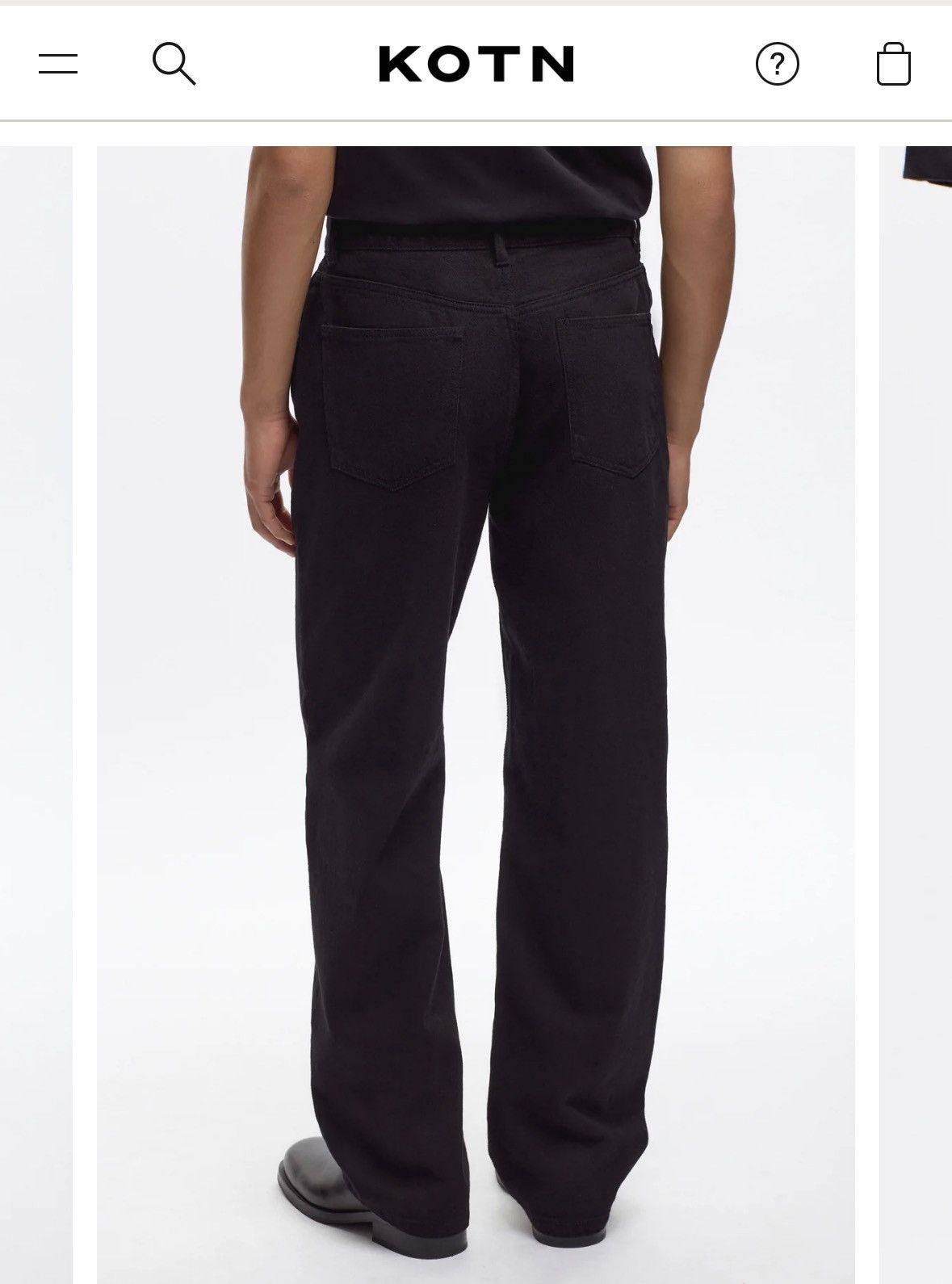 Kotn Men’s Memphis Denim in Black 28/32 NWT Size US 28 / EU 44 - 3 Thumbnail