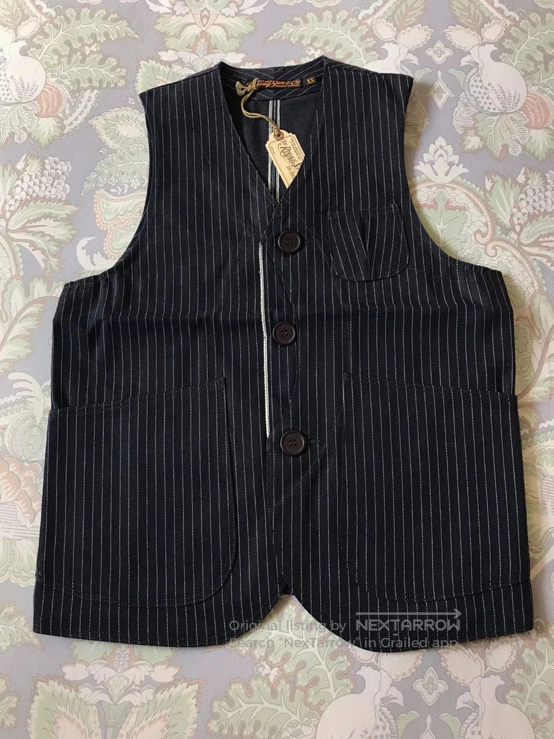 Rising Sun & Co. Rising Sun Indigo Wabash Work Vest XS. Size US XS / EU 42 / 0 - 1 Thumbnail