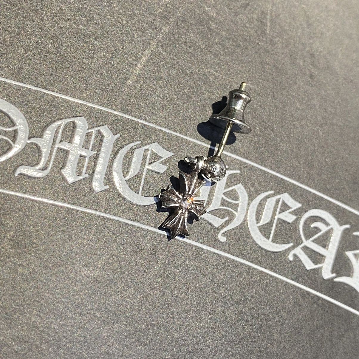 Chrome Hearts Chrome Hearts Tiny E silver diamond earring Size ONE SIZE - 1 Thumbnail