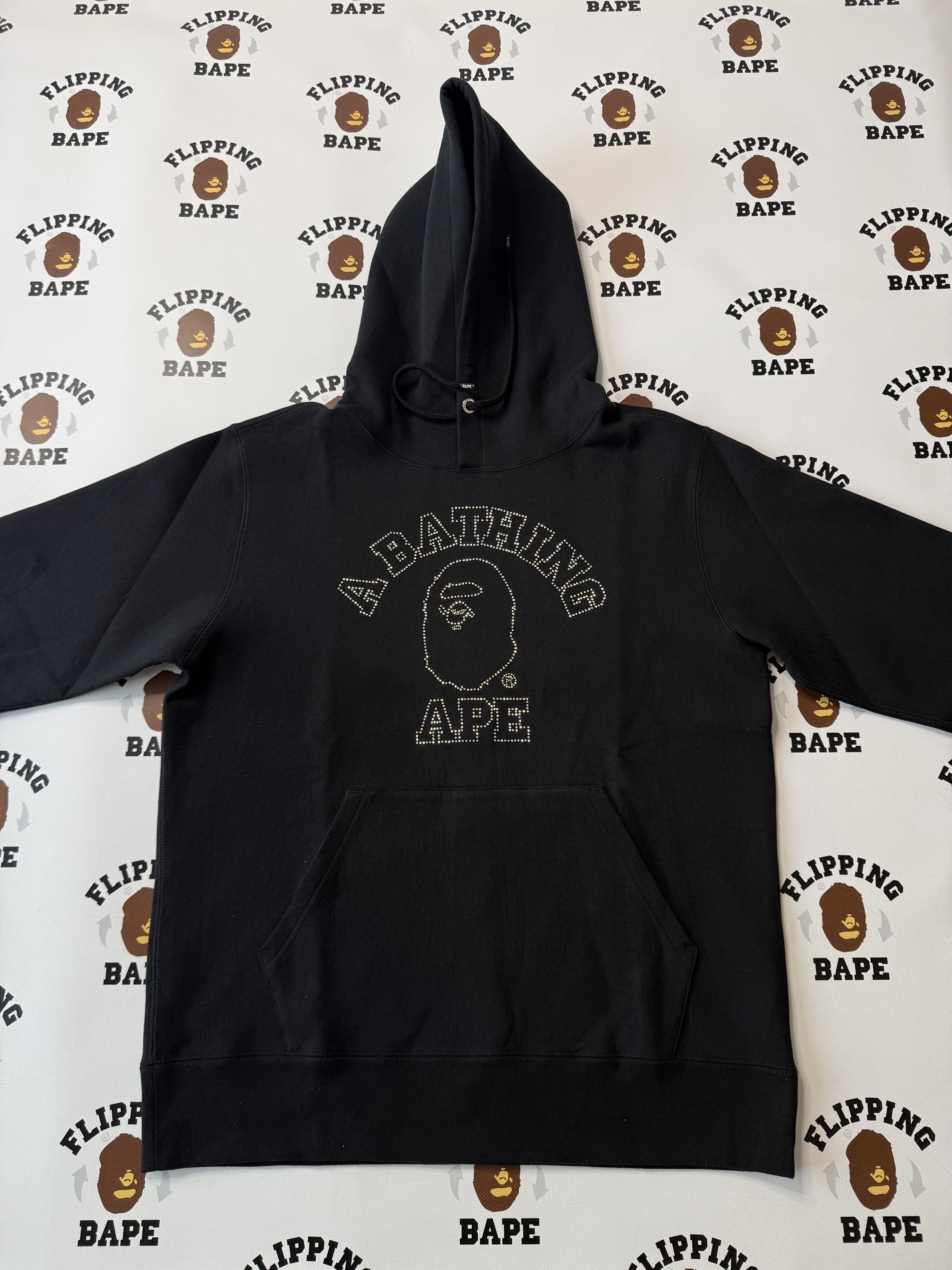 Bape × Swarovski BAPE X SWAROVSKI COLLEGE PULLOVER HOODIE Size US L / EU 52-54 / 3 - 6 Thumbnail