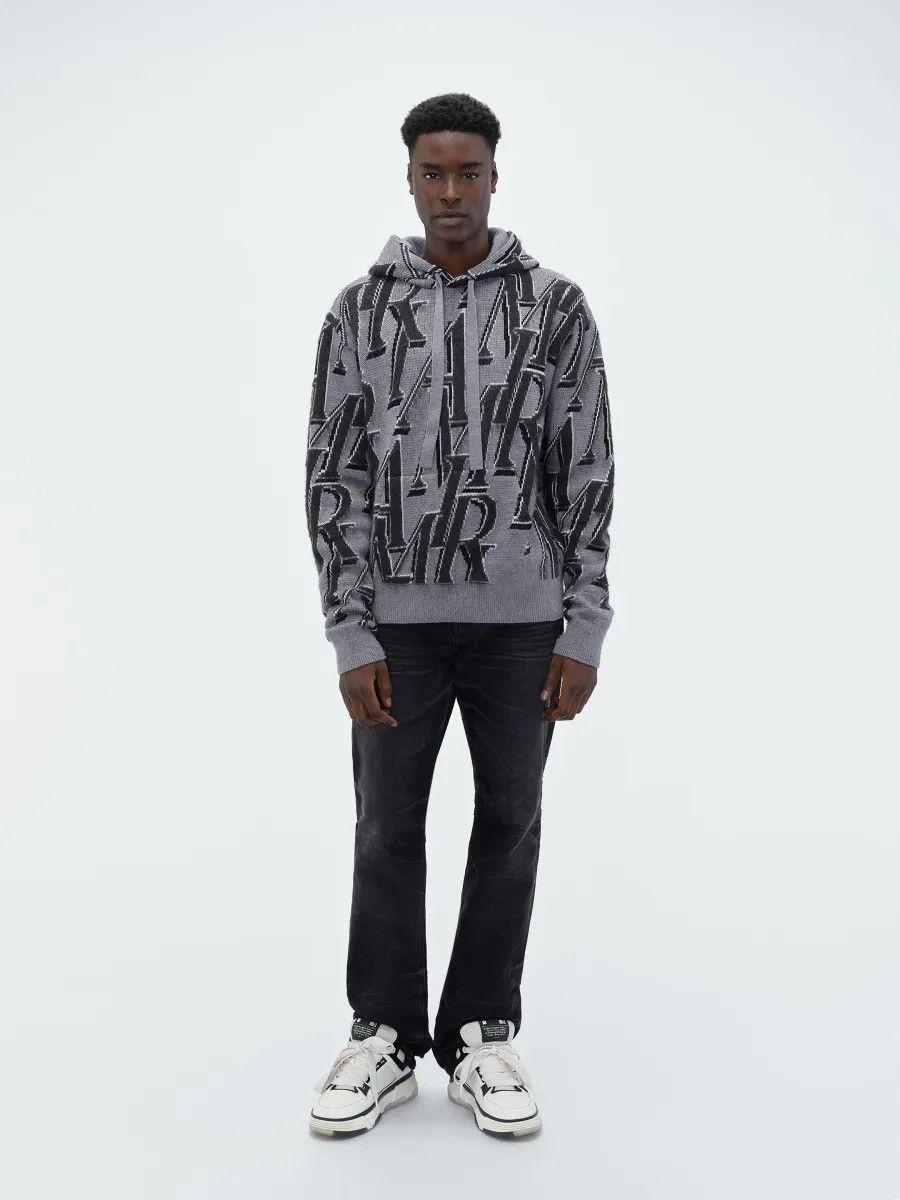 Amiri o1y0525 Logo Hoodie in Gray/Black Size US S / EU 44-46 / 1 - 5 Thumbnail