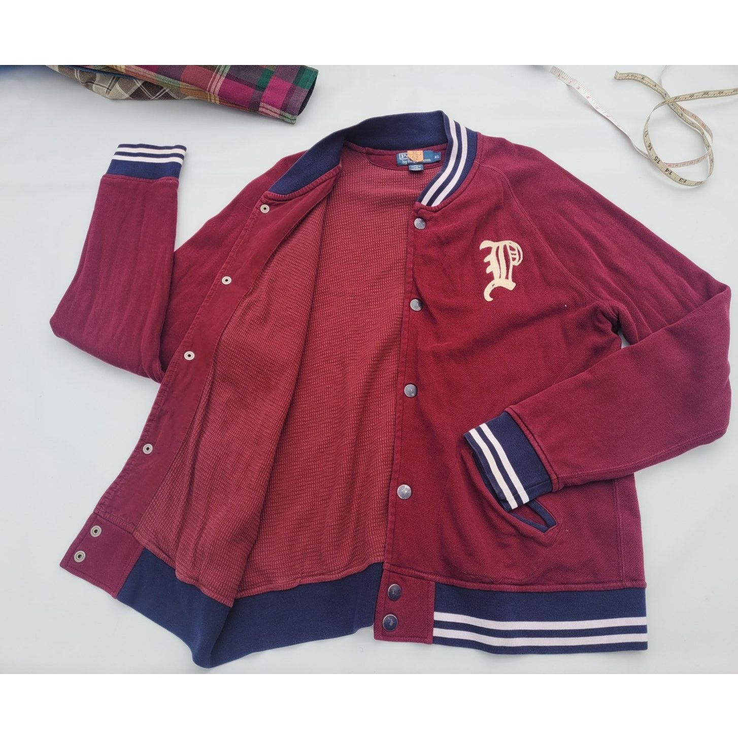 Polo Ralph Lauren × Rugby Ralph Lauren × Vintage Vintage Polo Letterman Jacket waffle Thermal Lined Bomber Size US XL / EU 56 / 4 - 10 Thumbnail