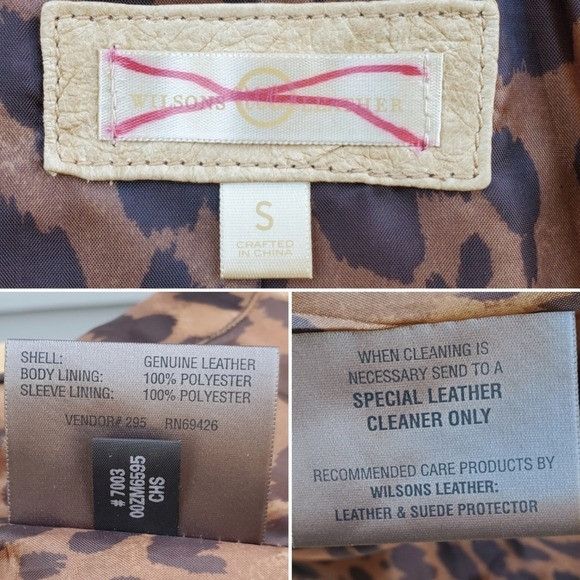 Vintage × Wilsons Leather Vintage 90s y2k Western Cowgirl Tan Crinkle Leather Coat Size S / US 4 / IT 40 - 5 Thumbnail