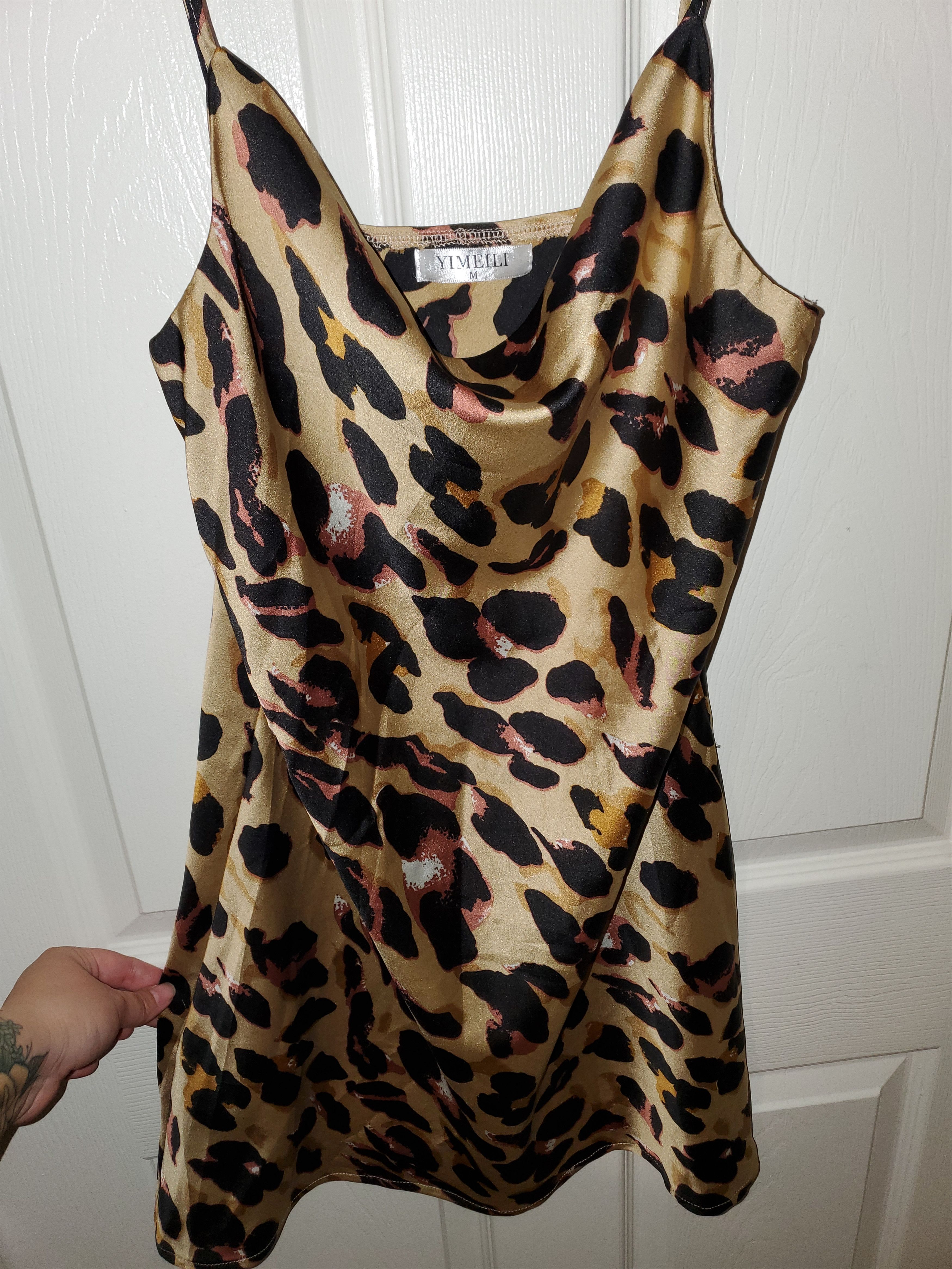 Other Satin like mini leopard print dress Size M / US 6-8 / IT 42-44 - 2 Thumbnail