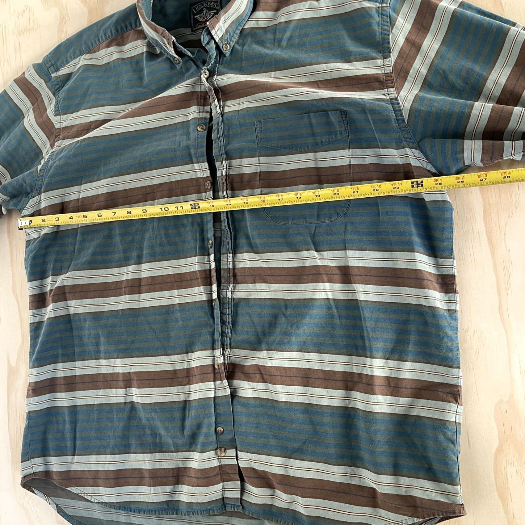 Dockers VINTAGE Dockers Shirt Mens XL Blue Striped Long Sleeve Button Up Casual Cotton Size US XL / EU 56 / 4 - 6 Thumbnail
