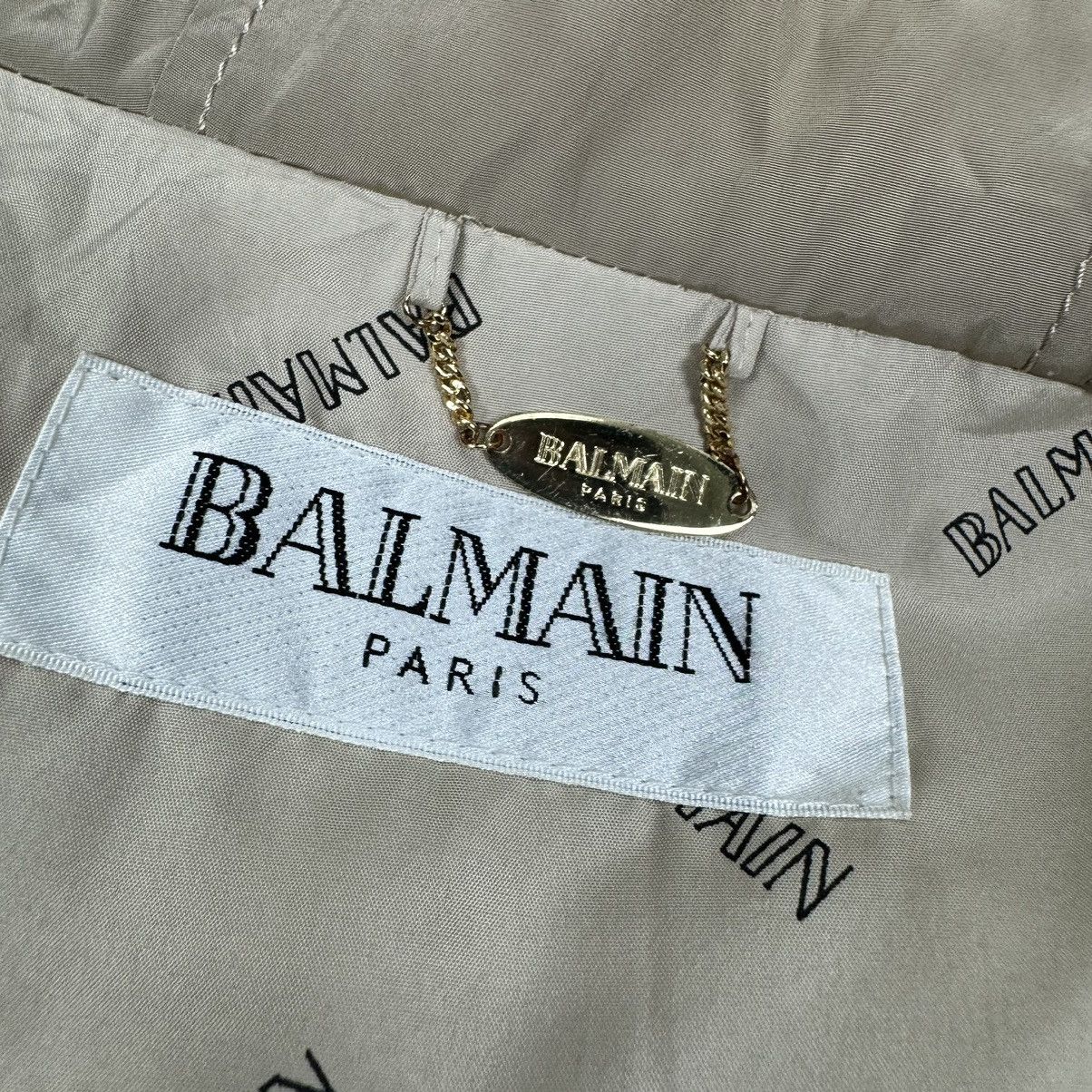 Balmain 🌟BALMAIN HOODIE MONOGRAM INSIDE LONG COAT JACKET Size L / US 10 / IT 46 - 14 Thumbnail