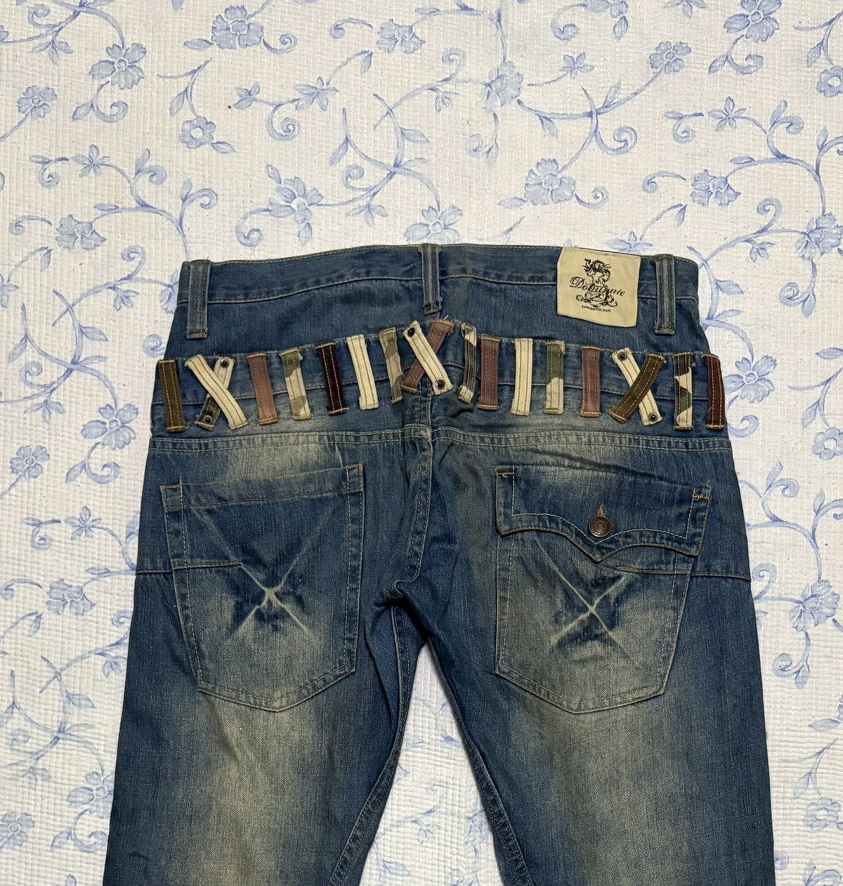 Japanese Brand Japanese International World Streetwear Double Waist Denim Size US 35 - 11 Thumbnail