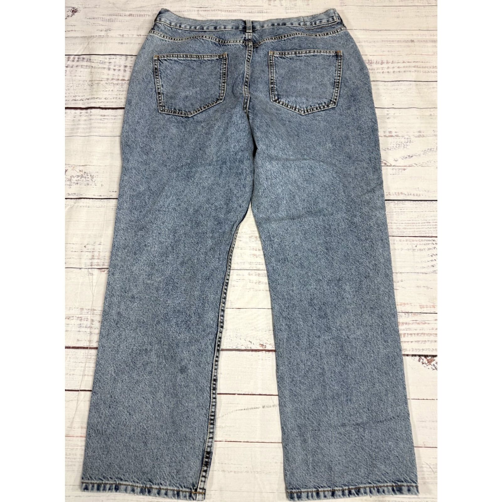 Asos ASOS Design Jeans Five Pockets Straight Leg Denim Blue 34 Mens Regular Sized 28 Inseam Wide Baggy Size US 34 / EU 50 - 6 Thumbnail