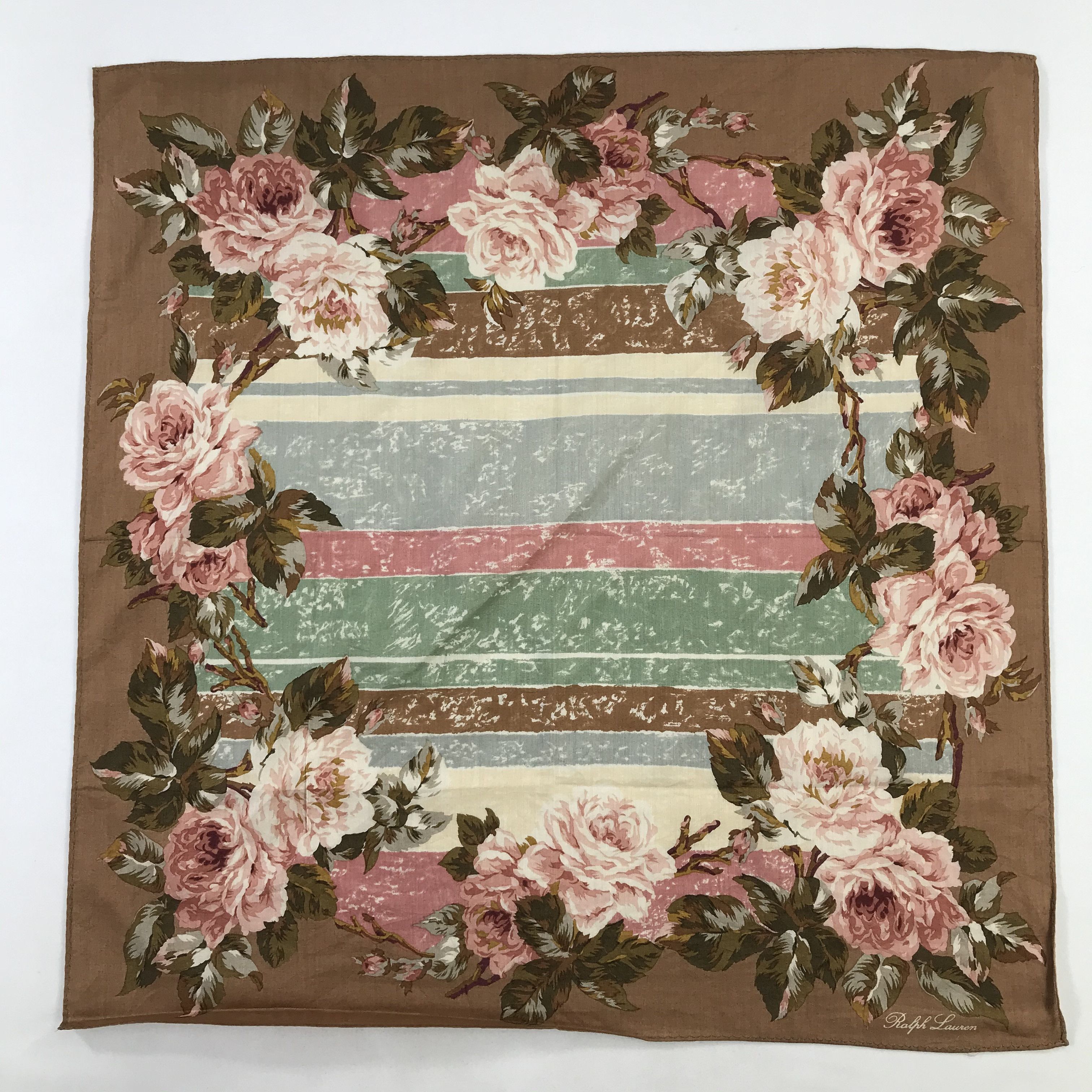 Ralph Lauren × Vintage Ralph Lauren Bandana / Handkerchief / Neckerchief - S1050 Size ONE SIZE - 1 Thumbnail