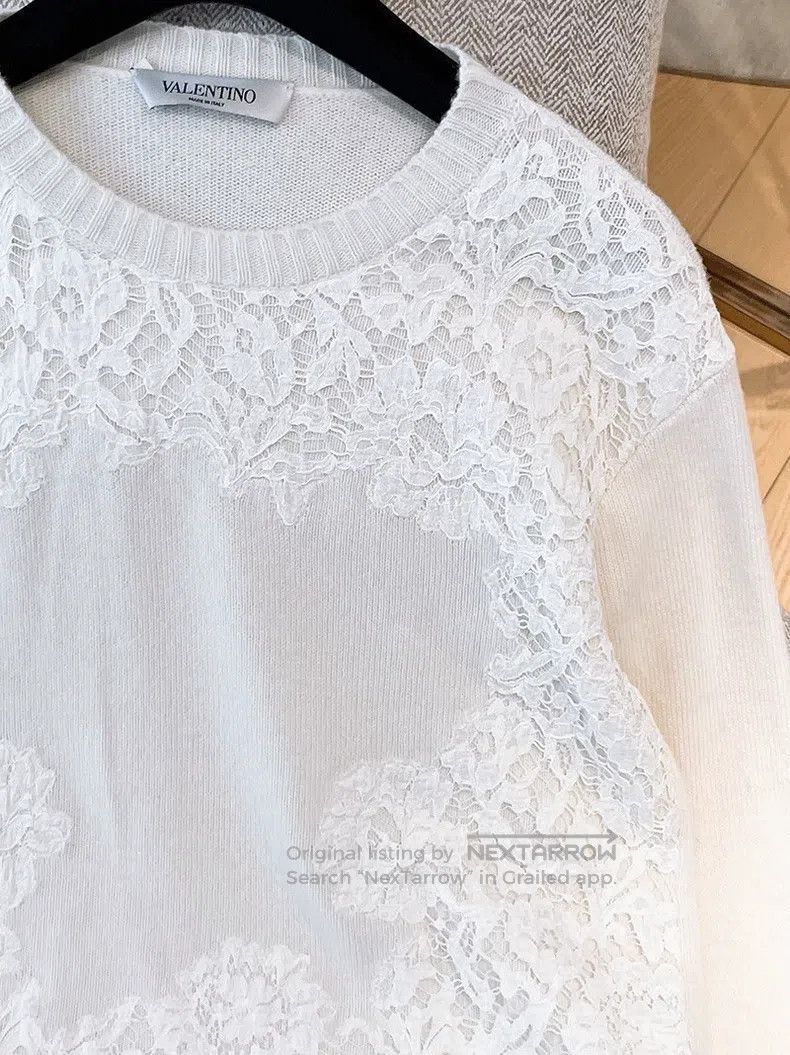 Valentino Valentino Lace cashmere sweater Size S / US 4 / IT 40 - 3 Thumbnail