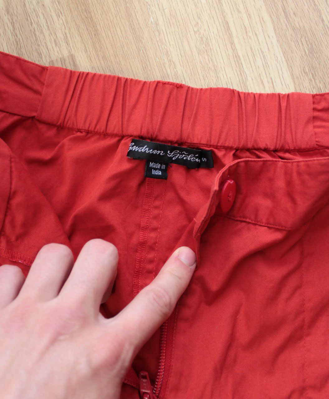 Other 🔥 Gudrun Sjoden Red Wide Leg Pants Floral Cuffs Trousers Y2K Size 28" / US 6 / IT 42 - 4 Thumbnail