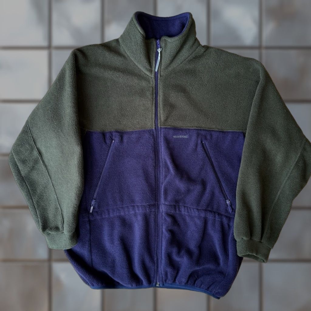 Montbell VINTAGE Montbell Fleece Jacket Medium Olive Purple Full Zip 90s Outerwear Mens Regular Jacket Size US M / EU 48-50 / 2 - 1 Thumbnail
