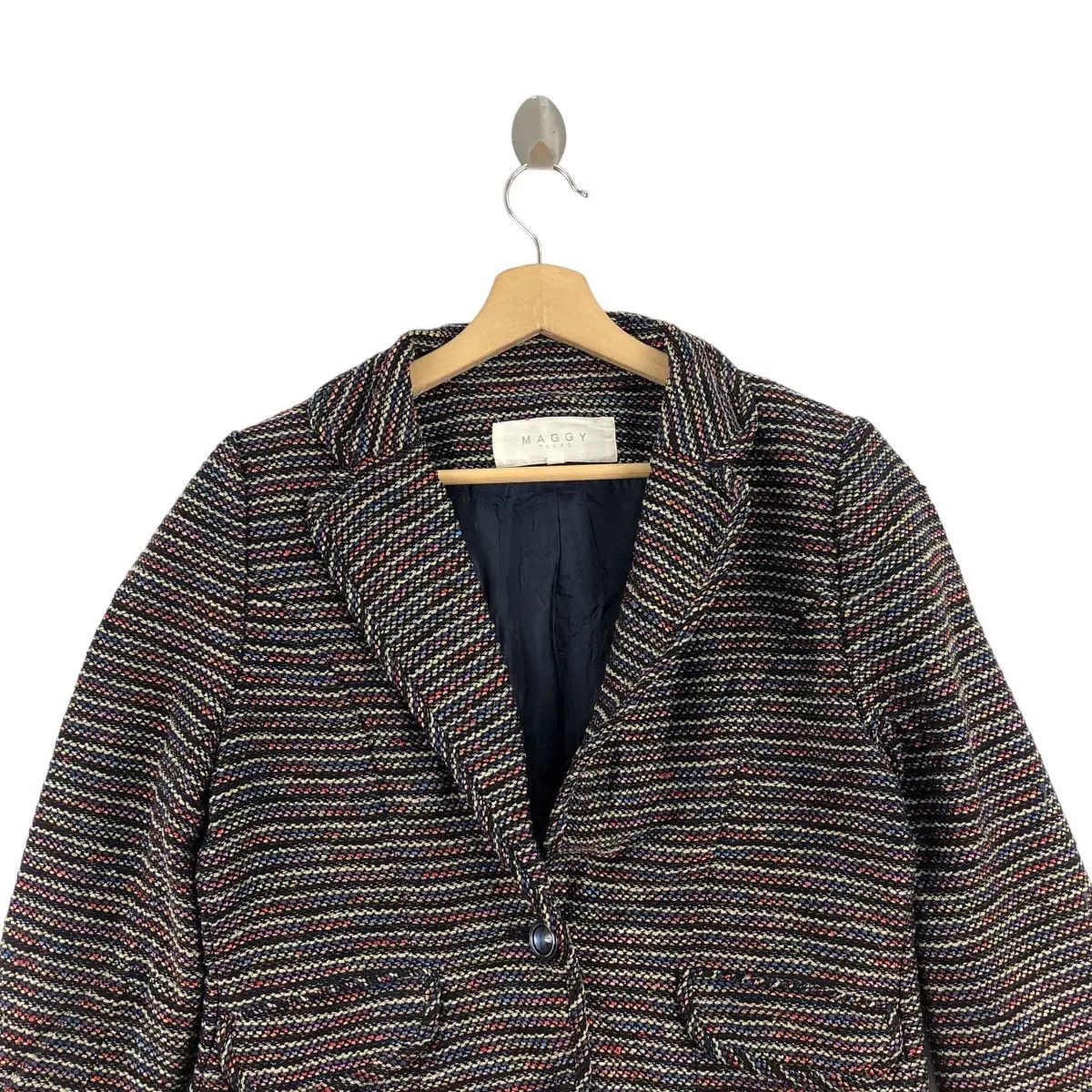 Vintage Vintage 80’ MAGGY TOKYO COLLECTION Houndstooth Coat Jacket Size S / US 4 / IT 40 - 4 Thumbnail
