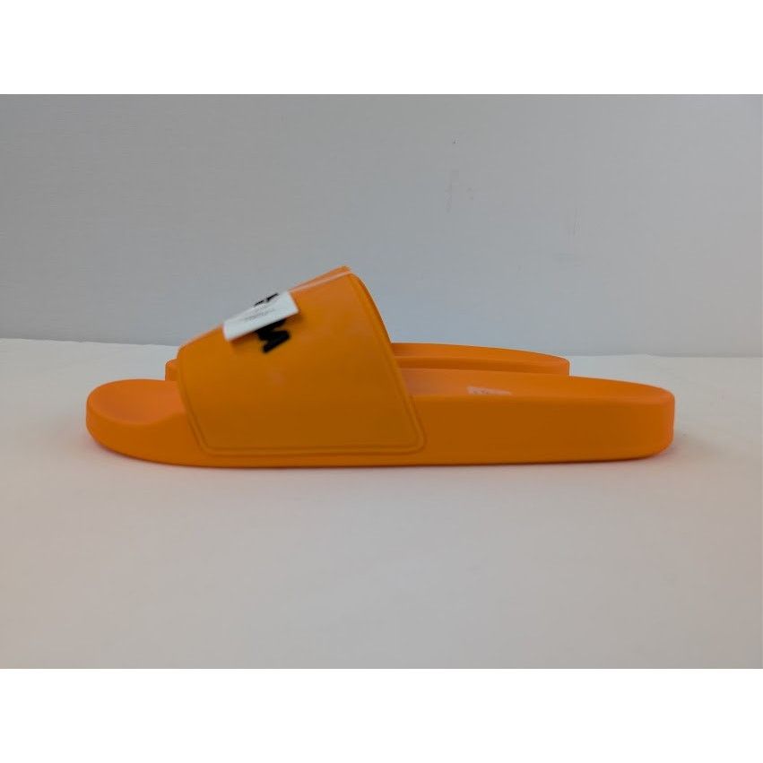 Balenciaga o1rshd1 Q:2 / Rubber Logo Pool Slide Sandals Orange / Black Size US 12 / EU 45 - 10 Thumbnail