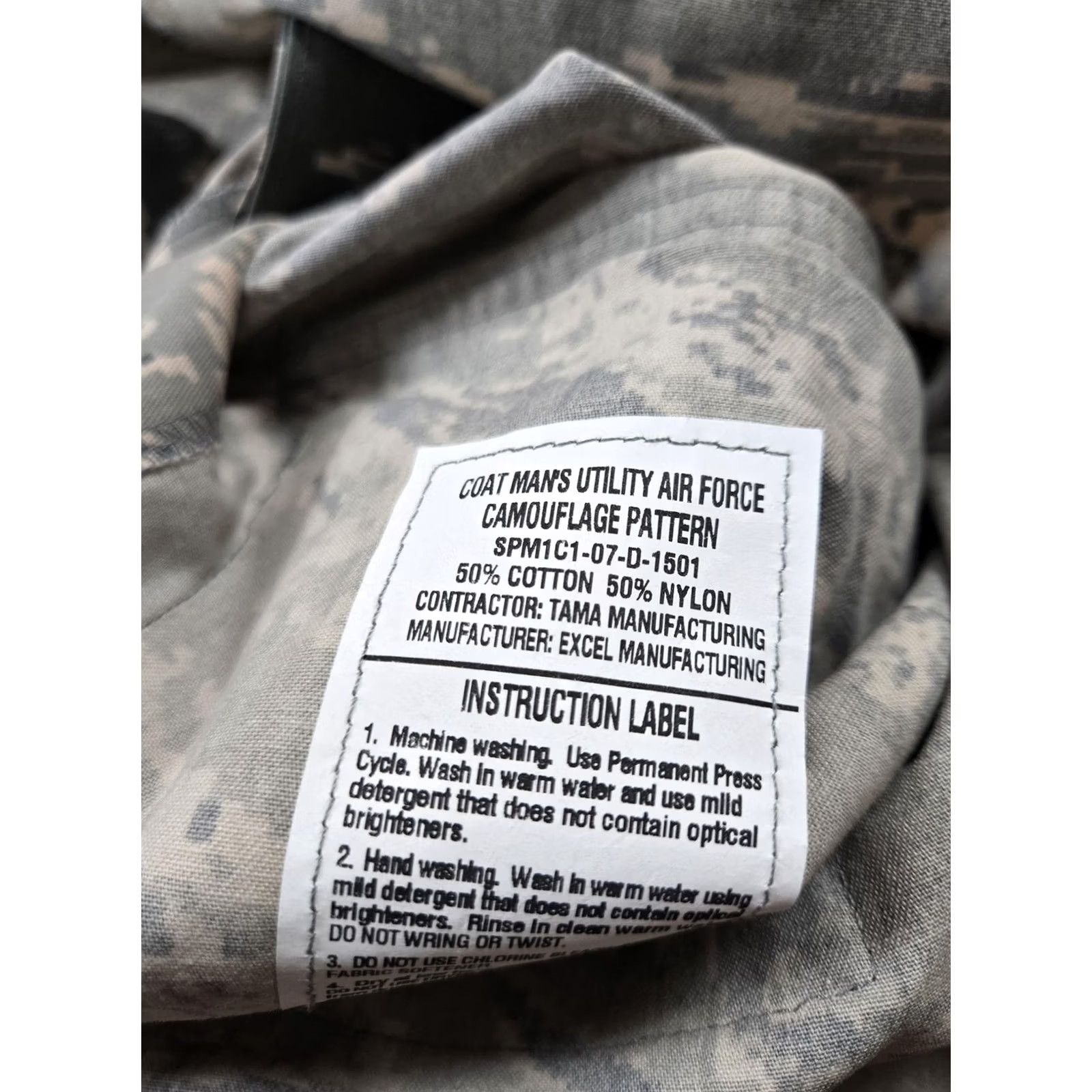 Vintage US Air Force ABU Camouflage Jacket Mens 42L Digital Tiger Stripe Coat Uniform Size US XS / EU 42 / 0 - 6 Thumbnail