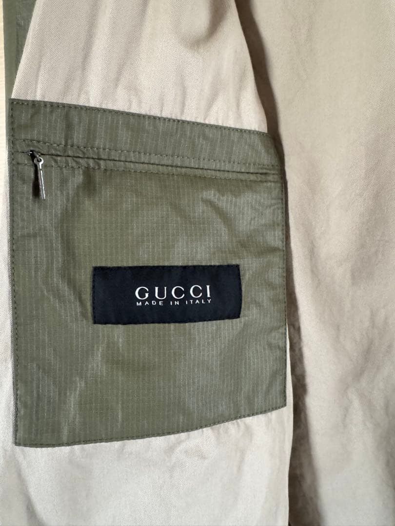 Gucci GUCCI Nylon Hooded Jacket Olive Green XL Size US XL / EU 56 / 4 - 5 Thumbnail