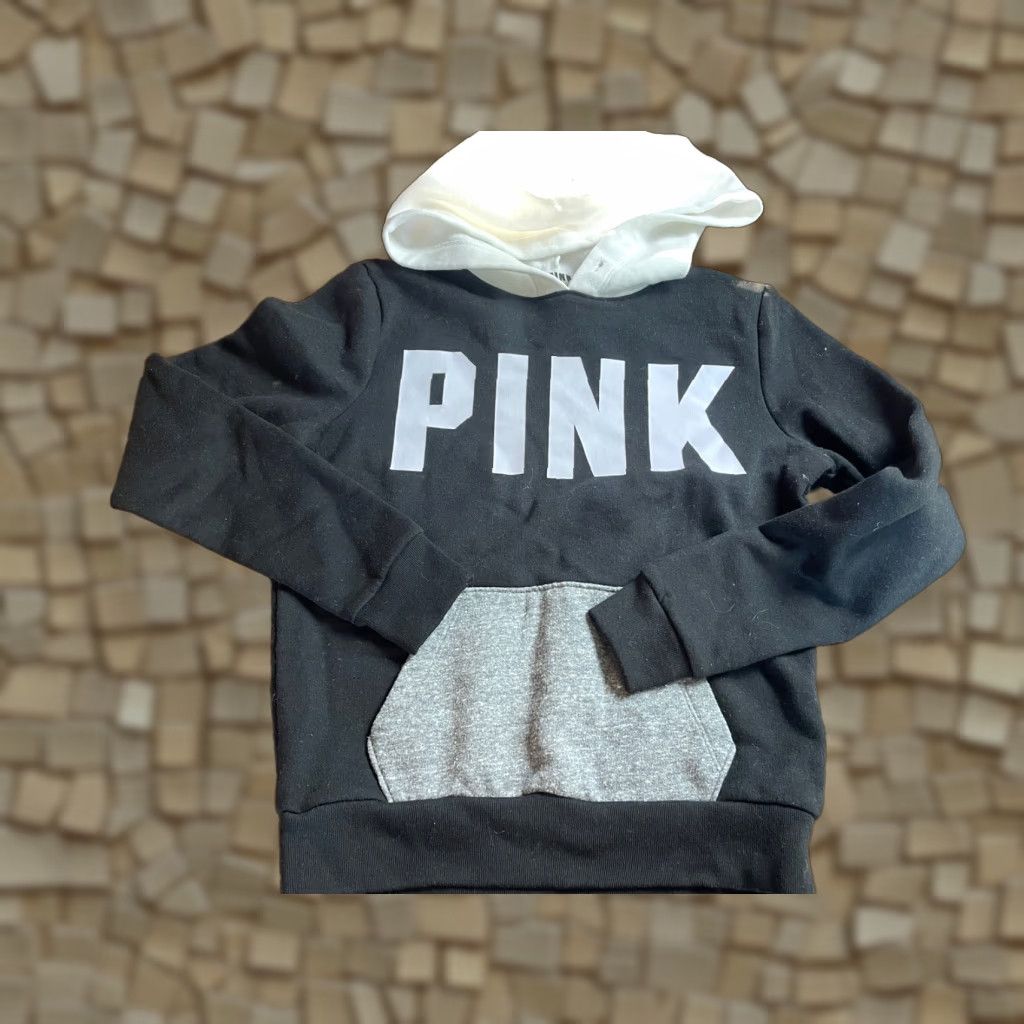 Victoria's Secret Victoria's Secret Pink Hoodie Women's XS Black White Pullover Sweater Size XS / US 0-2 / IT 36-38 - 1 Thumbnail