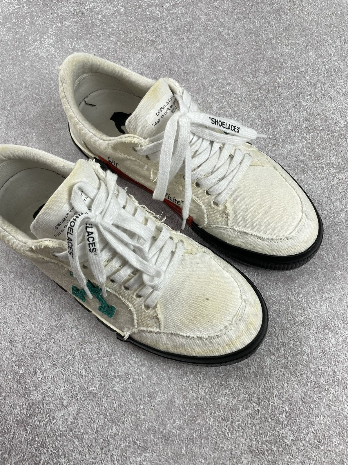 Off-White Off White Low Vulkanized Canvas Sneakers Size US 8 / EU 41 - 4 Thumbnail