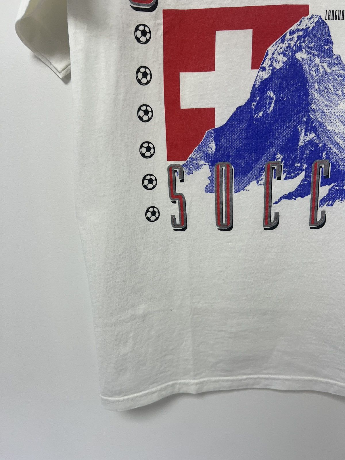 Vintage Switzerland 1991 World Cup USA 1994 T shirt Swiss Tee Sz L Size US L / EU 52-54 / 3 - 18 Thumbnail