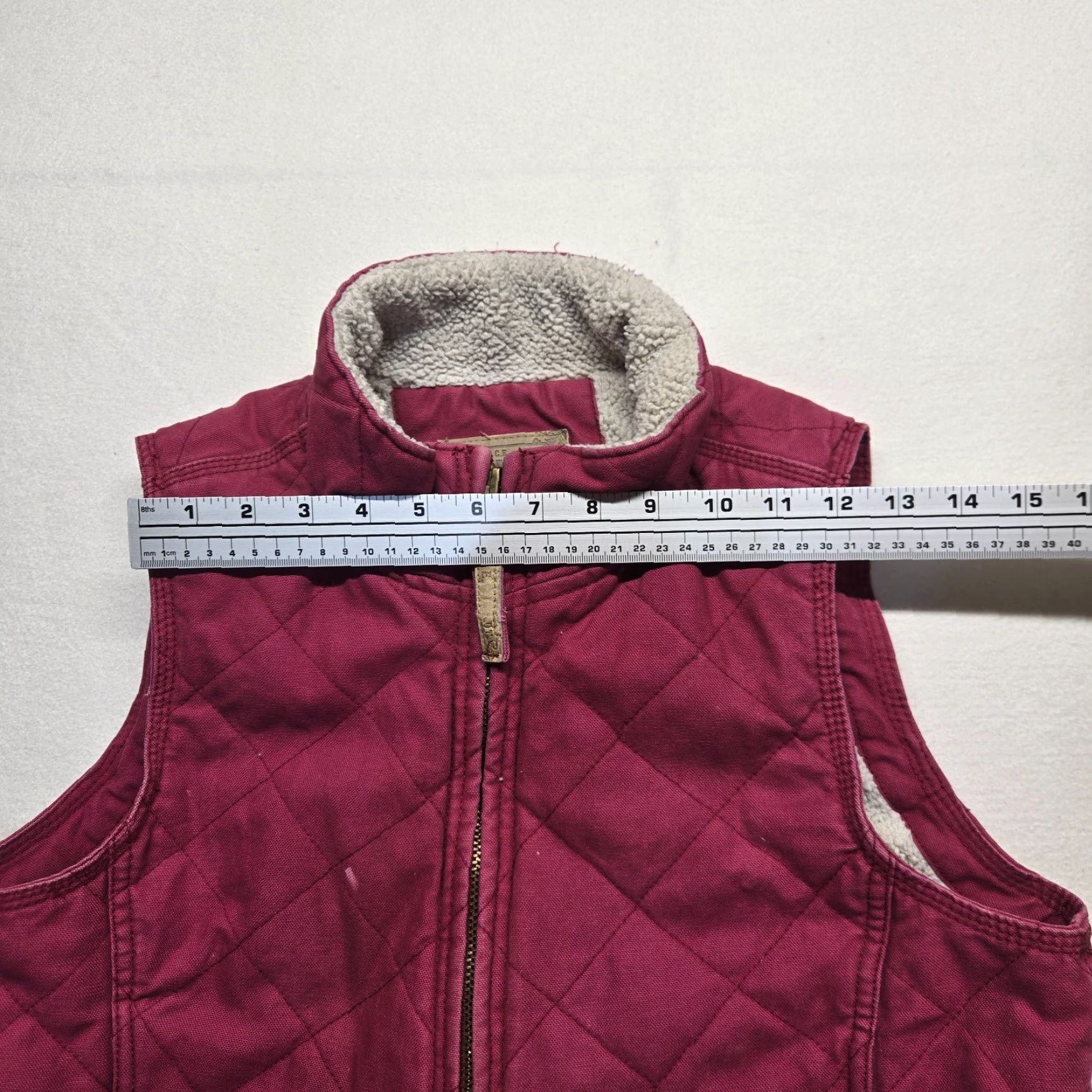 Pinko CE Schmidt Workwear Fit for Her Pink Sherpa Lined Vest - Women’s Small Zip Vest, Cotton Canvas, Insulated, Fall Winter, Casual/Workwear Size S / US 4 / IT 40 - 5 Thumbnail