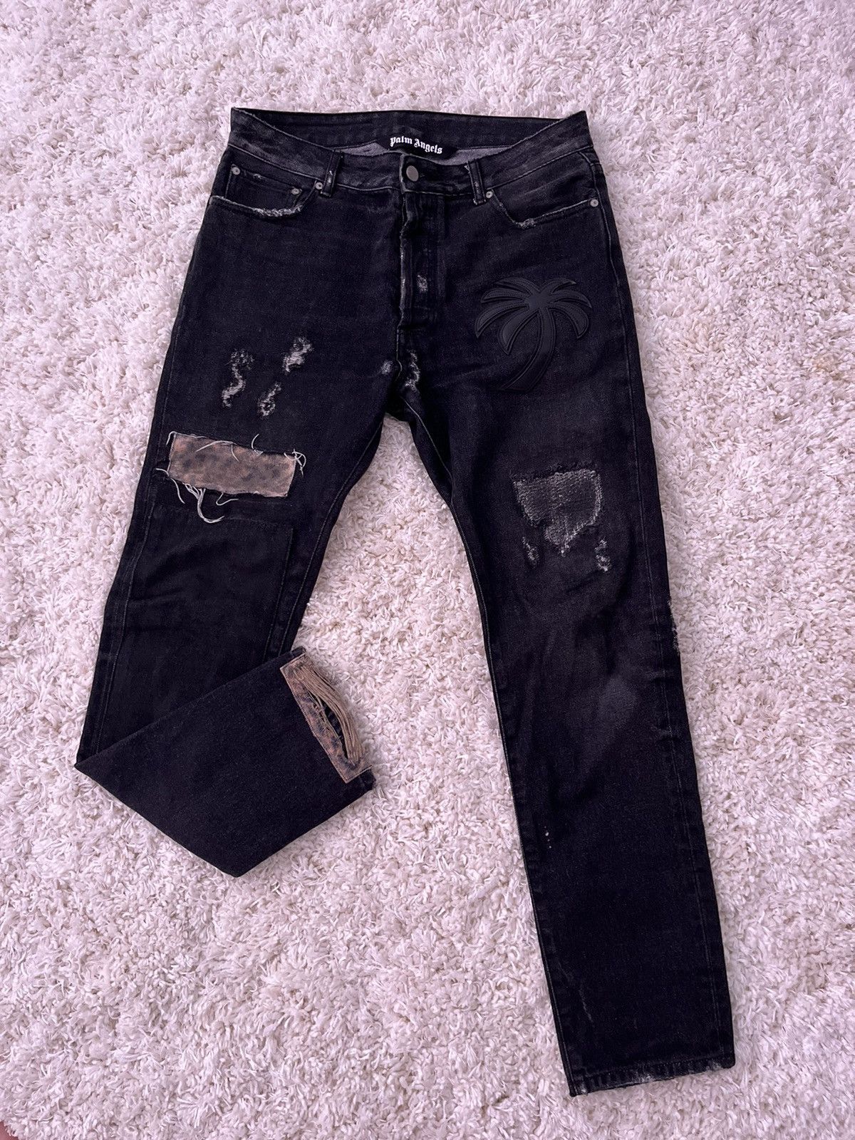 Palm Angels Palm Angels Patchwork Jeans Size US 32 / EU 48 - 3 Thumbnail