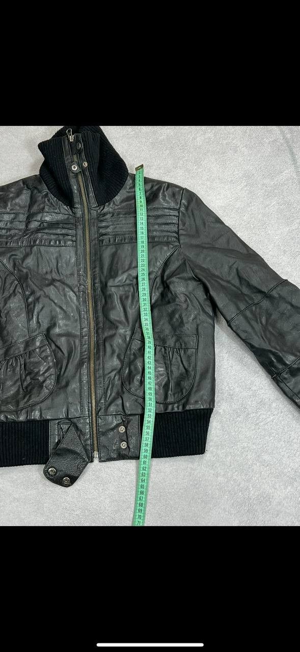 Vintage Avant Garde Rick Owens Style Washed Cropped Leather Jacket Size US L / EU 52-54 / 3 - 6 Thumbnail