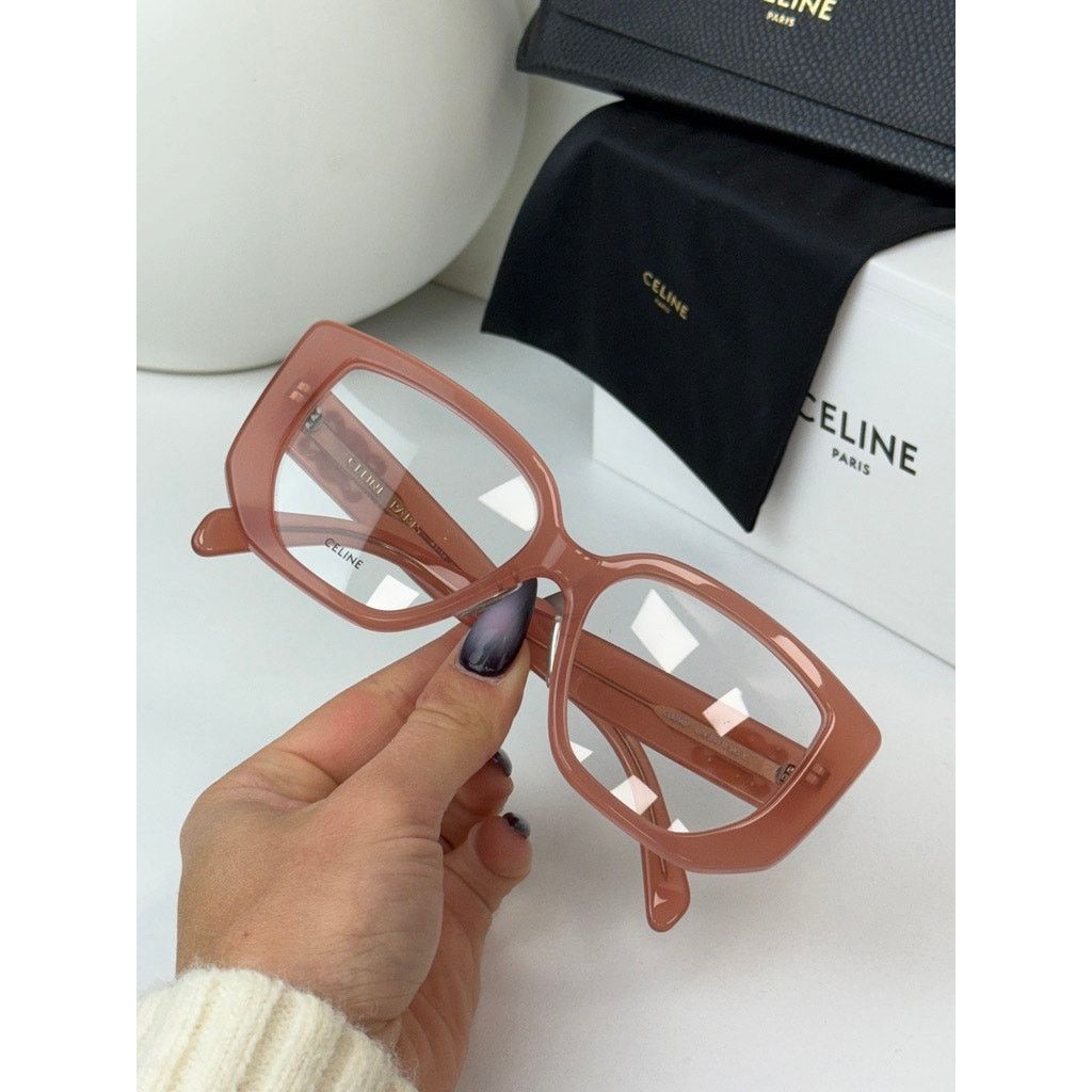 Celine NEW Celine CL50146F Cat Eye Eyeglasses Frames in Pink Size ONE SIZE - 6 Thumbnail