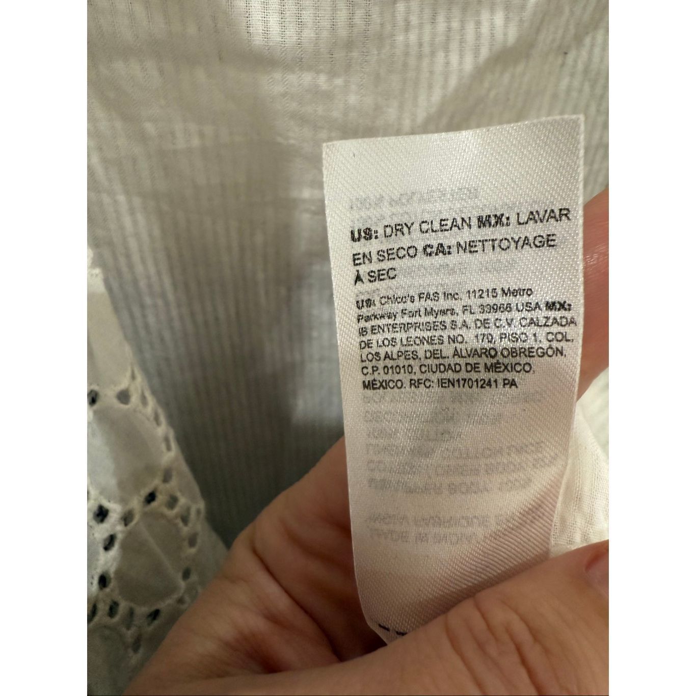 Chicos Chico's NWT Embellished Cotton Eyelet Jacket size XL (3) Size XL / US 12-14 / IT 48-50 - 9 Thumbnail