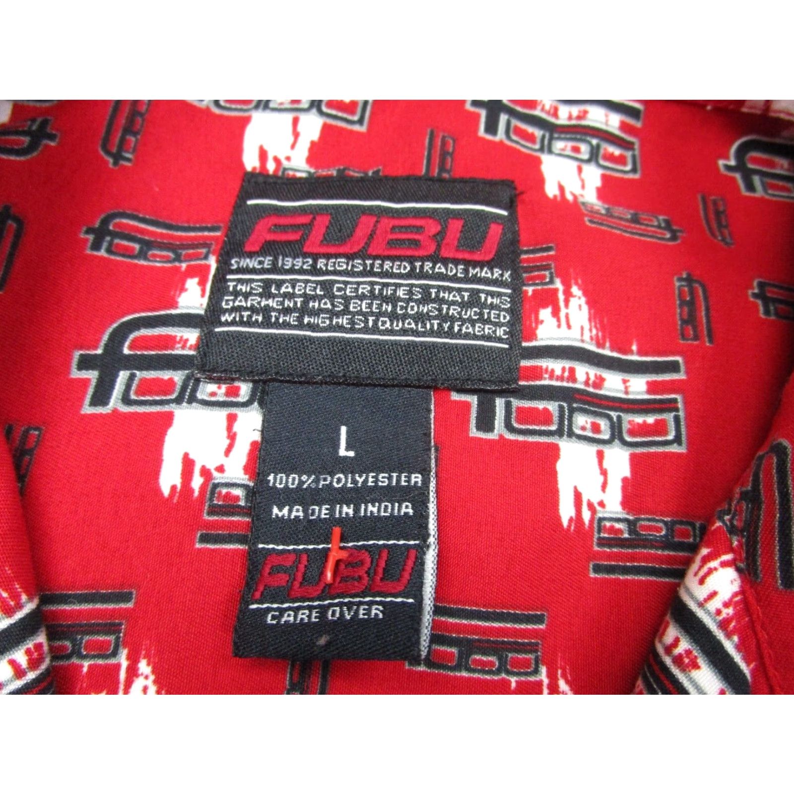 Fubu VINTAGE FUBU Graphic Print Long Sleeve Button-Up Shirt Mens Large Red 2000s Hip Hop Anime Size US L / EU 52-54 / 3 - 5 Thumbnail