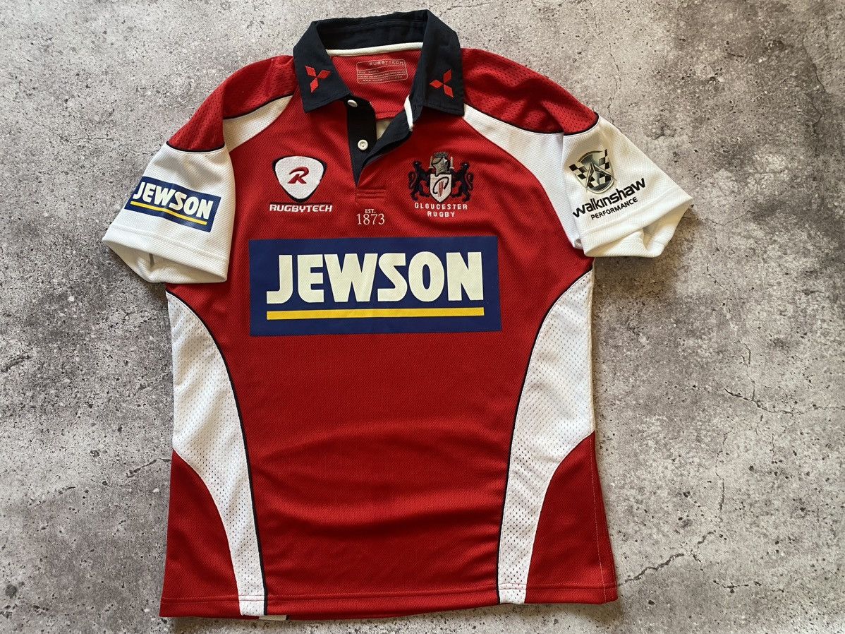 Vintage GLOUCESTER RUGBY RUGBYTECH JEWSON JERSEY MITSUBISHI Size US S / EU 44-46 / 1 - 2 Thumbnail