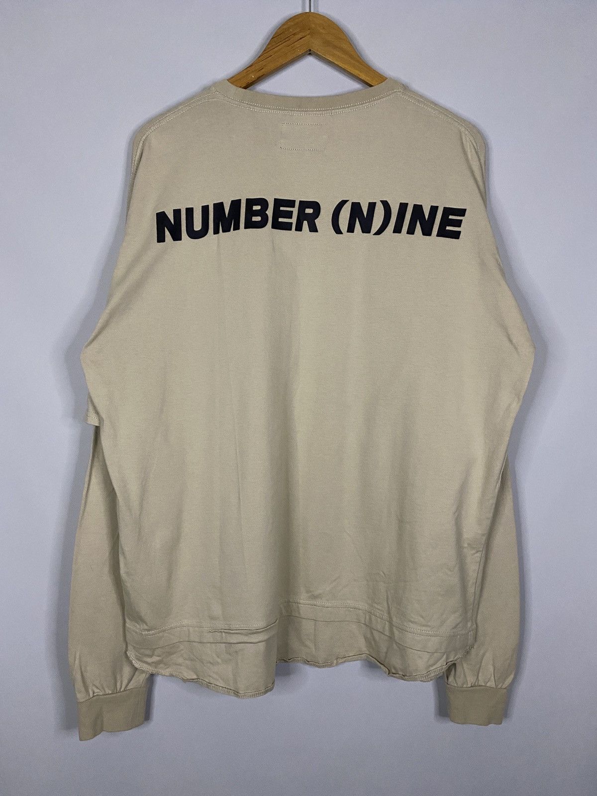 image of Number N Ine x Takahiromiyashita The Soloist Number Nine Spellout Logo Layered Longsleeve Shirt in 