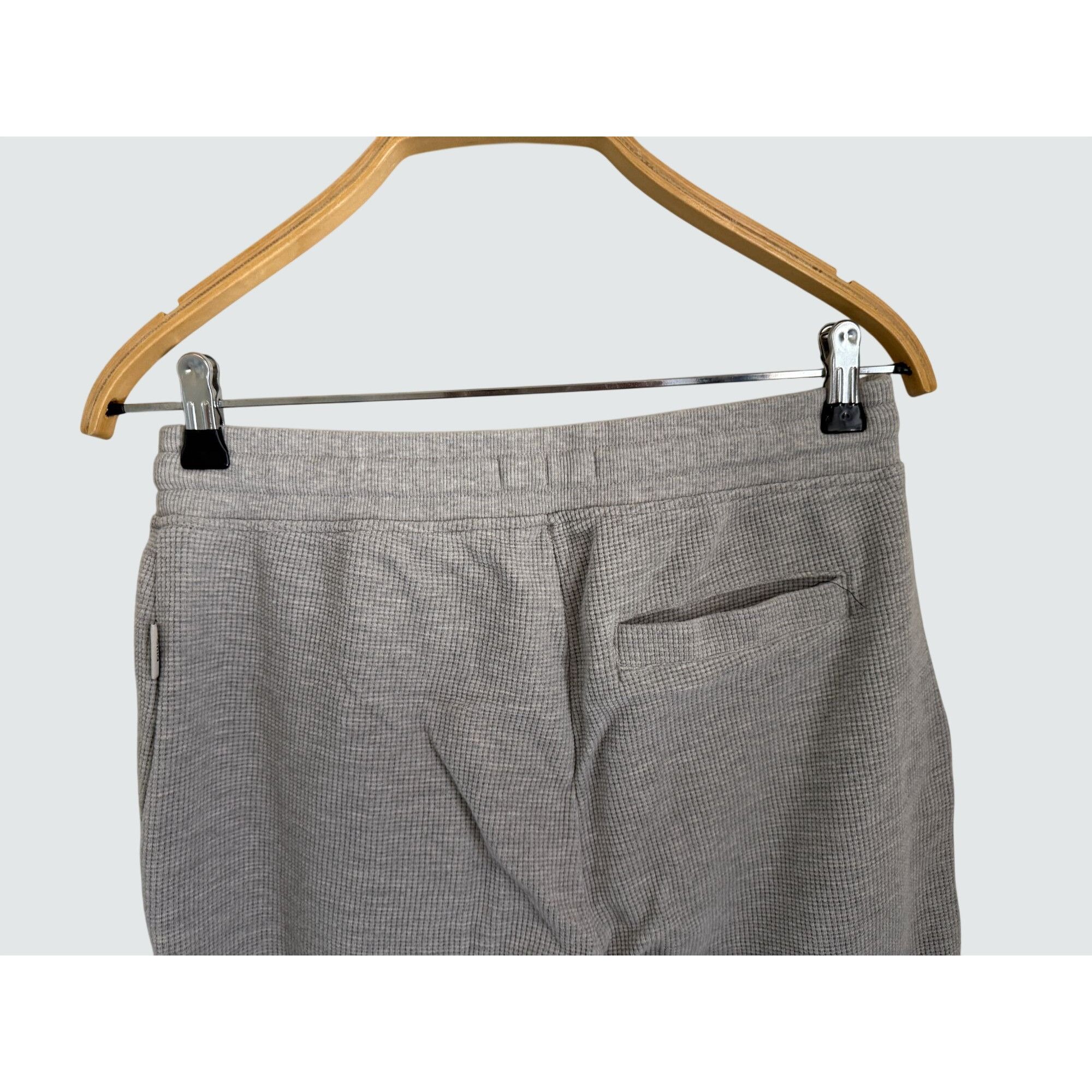 Onia Onia Gray Waffle Knit Jogger Pants Small Cotton Blend Size S Size 25" / US 0 / IT 36 - 6 Thumbnail