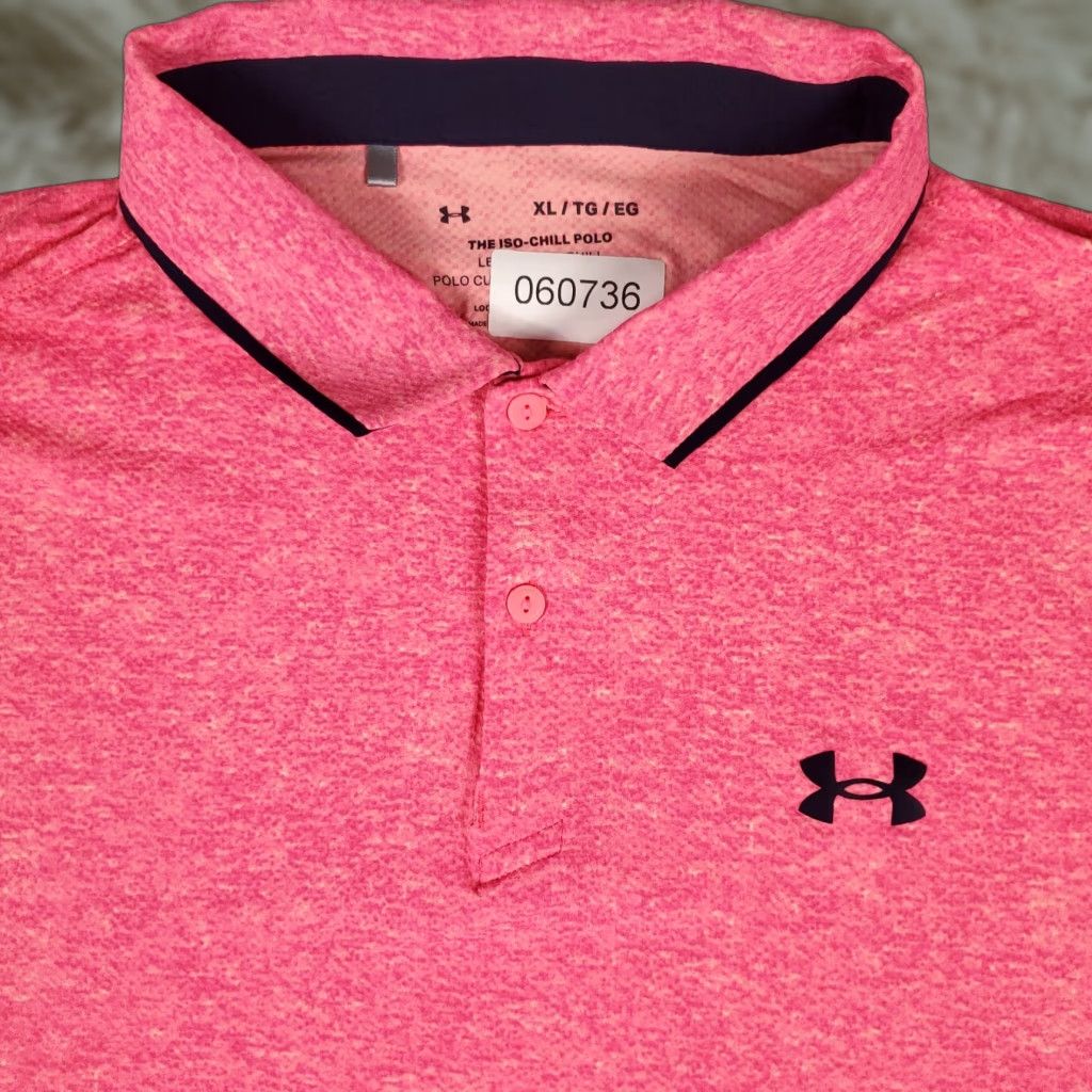 Under Armour Under Armour Polo Shirt Mens XL Pink Golf Casual Short Sleeve Polo Size US XL / EU 56 / 4 - 1 Thumbnail