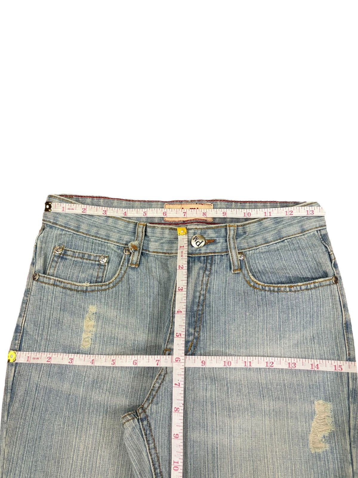 Hysteric Glamour Vintage Japanese Brand Faded Wash Distressed Flare Jeans Size 27" / US 4 / IT 40 - 6 Thumbnail