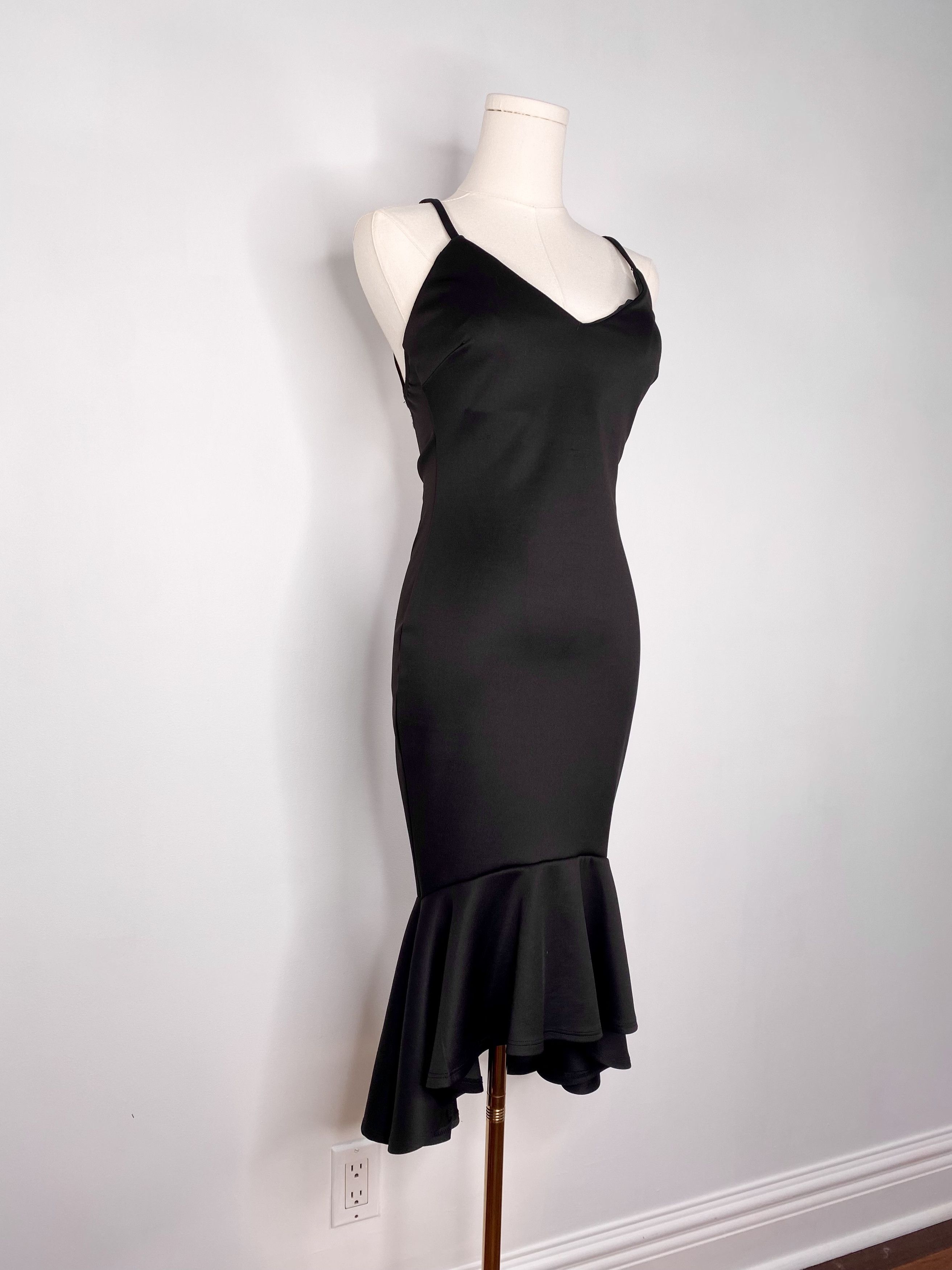 Vintage Another Story - Black Mermaid Dress Size M / US 6-8 / IT 42-44 - 3 Thumbnail