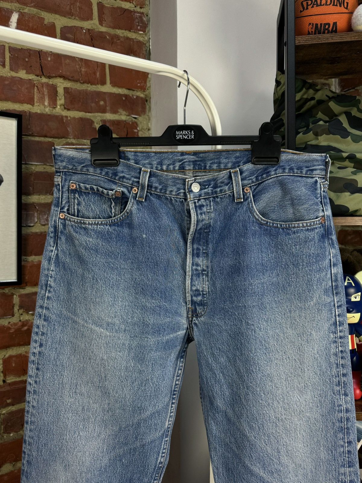 Levi's × Vintage Vintage LEVIS 501 Blue Regular Jeans Made in USA W38 L36(30) Size US 38 / EU 54 - 3 Thumbnail